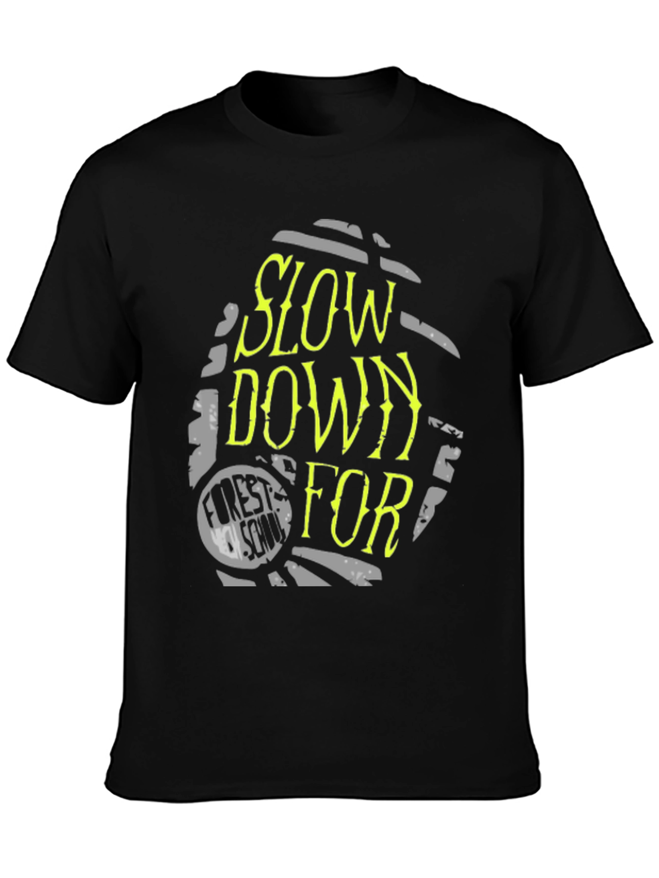 Slow Down For Forest School Black Tee