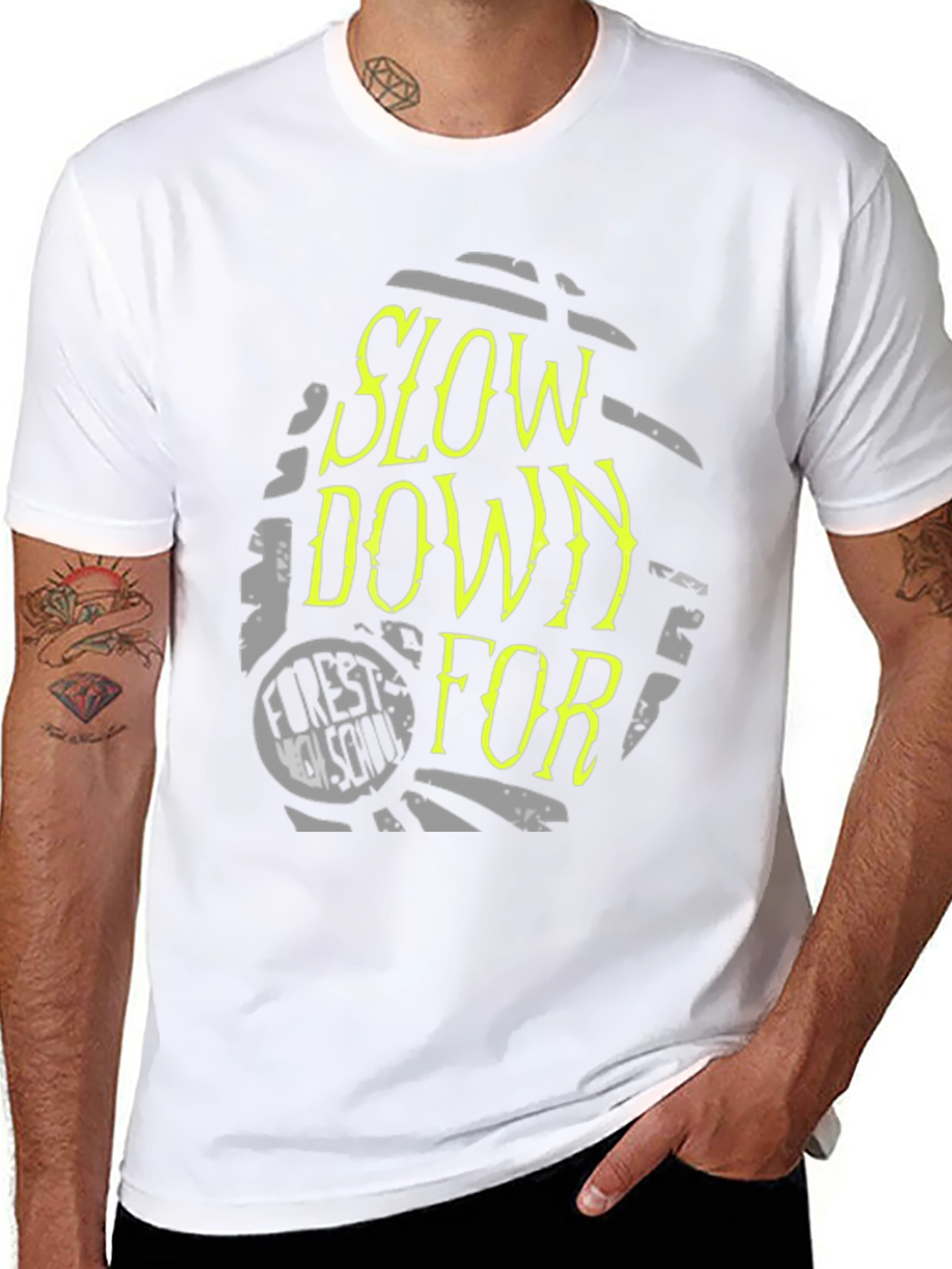 Slow Down For Forest School Black Tee