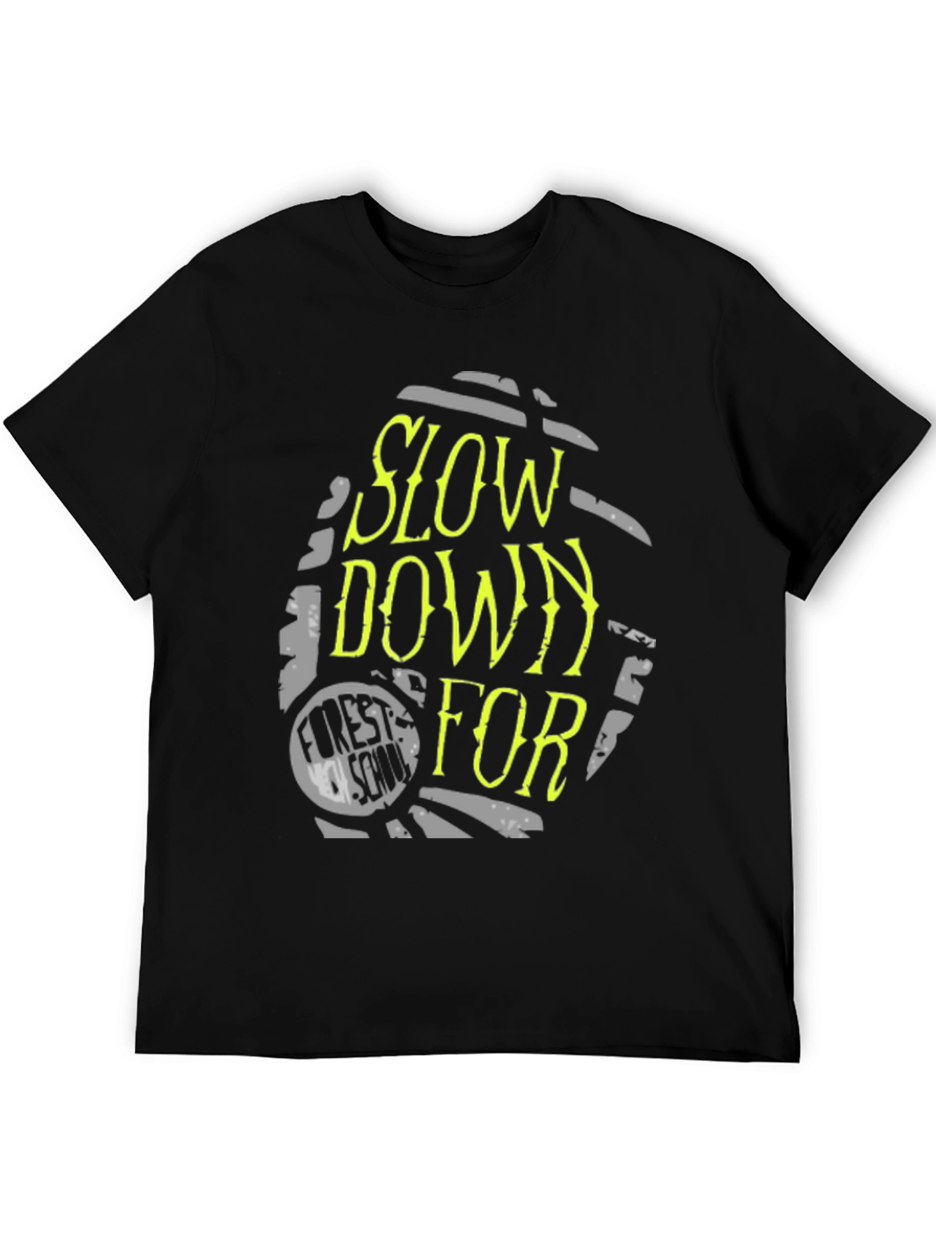 Slow Down For Forest School Black Tee