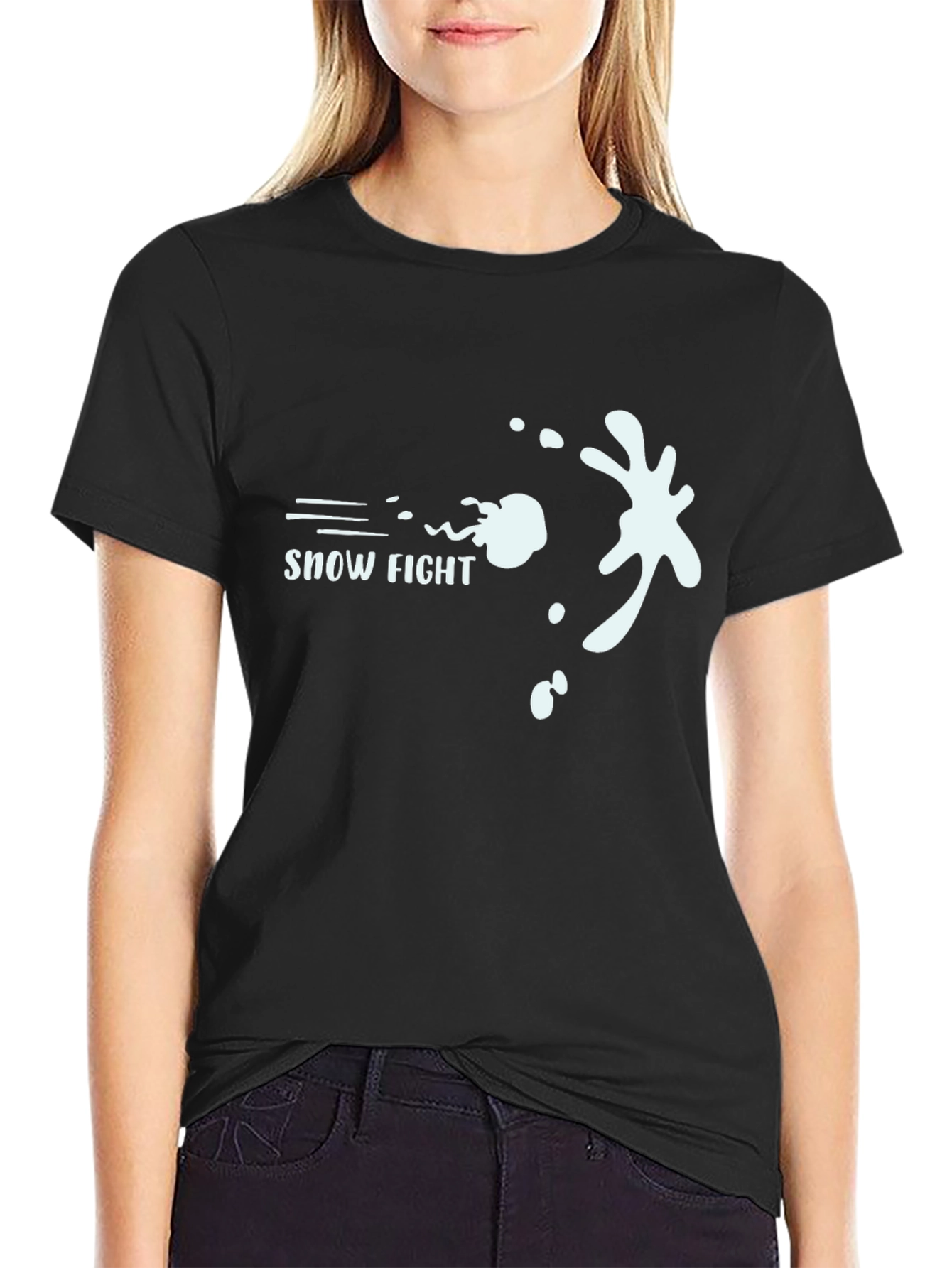 Snow Fight Graphic Tee - Cool Winter Design