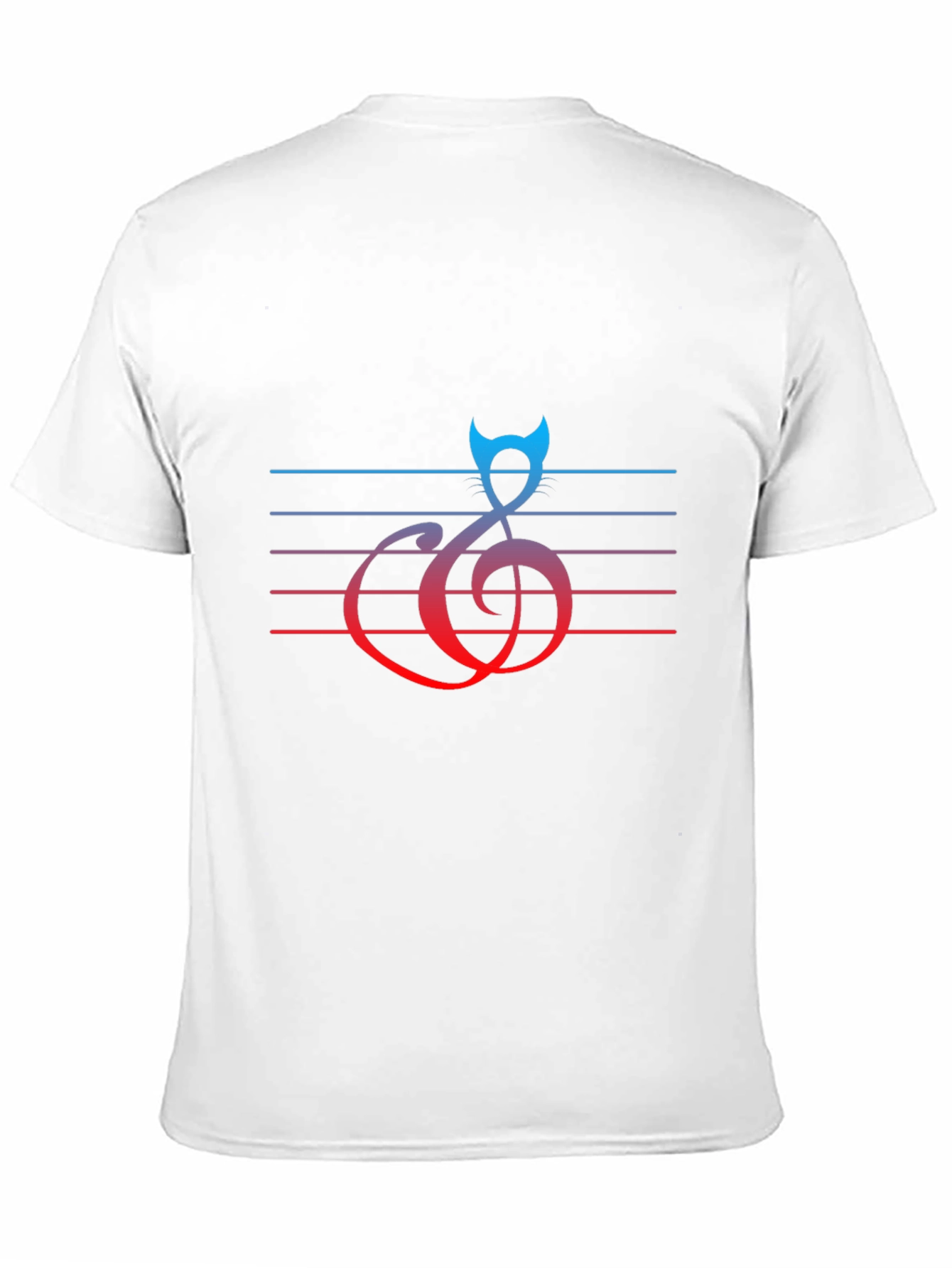 Music Cat Graphic Tee - Black Cotton Blend