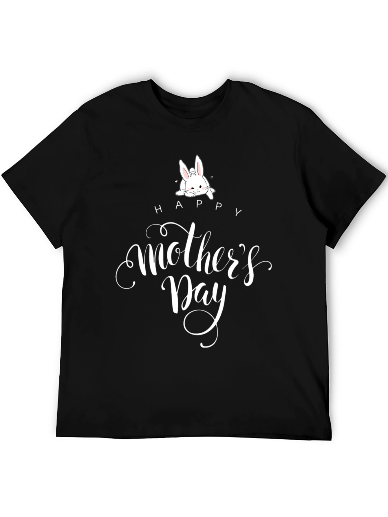 Happy Mothers Day T-Shirt with Cute Bunny Design