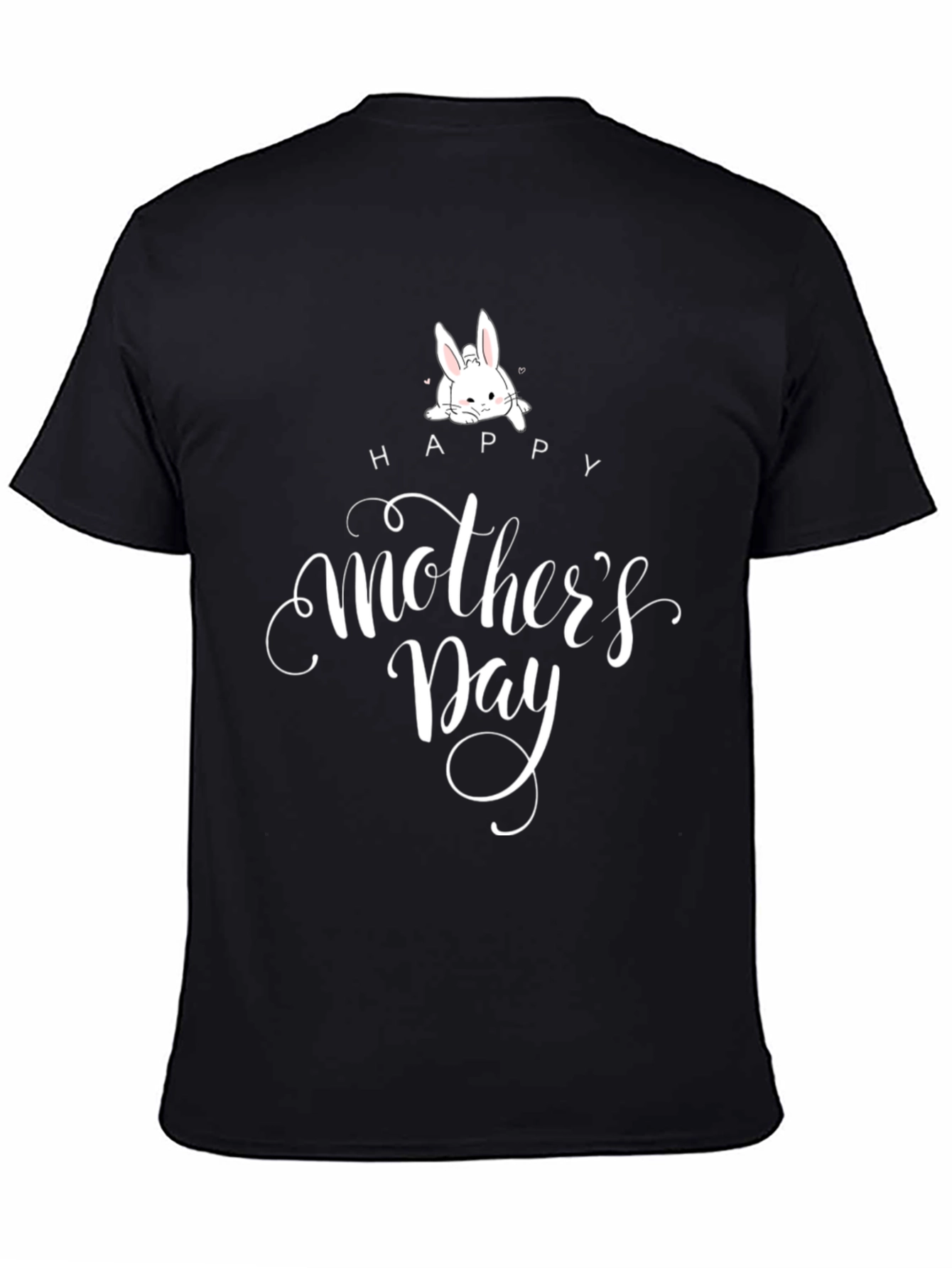 Happy Mothers Day T-Shirt with Cute Bunny Design