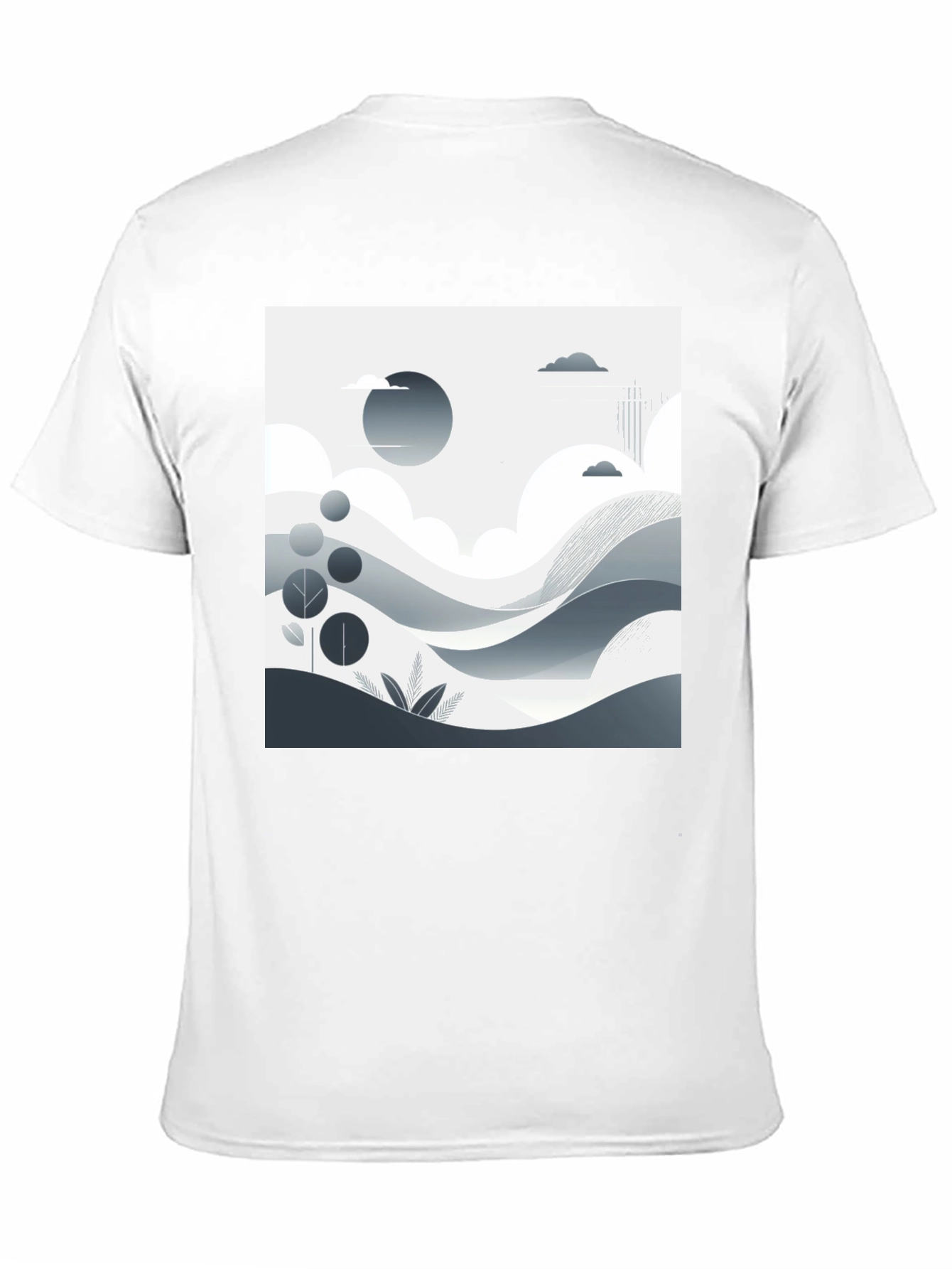 Monochrome Landscape Graphic T-Shirt
