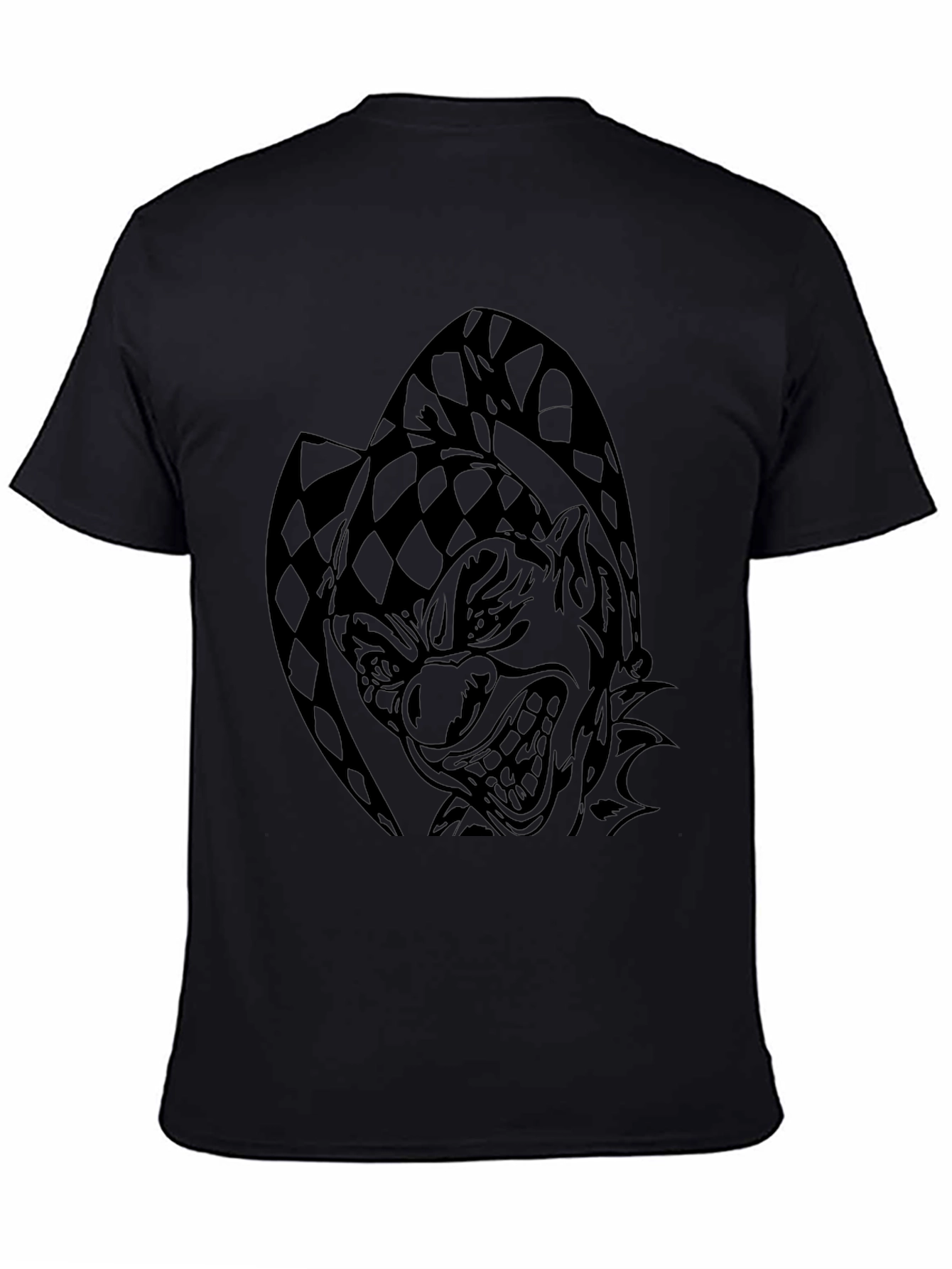 Mens Black Jester Graphic T-Shirt