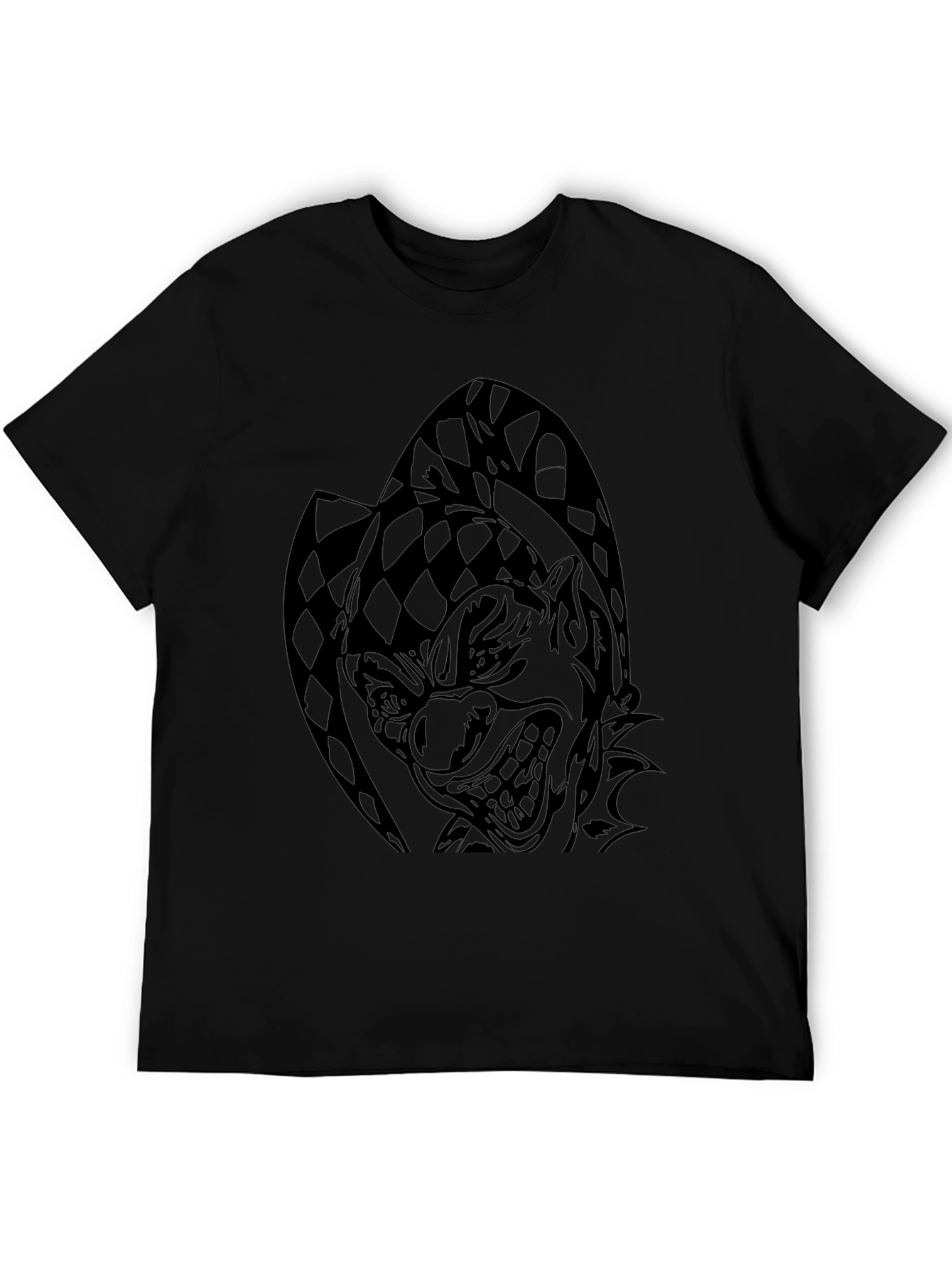 Mens Black Jester Graphic T-Shirt