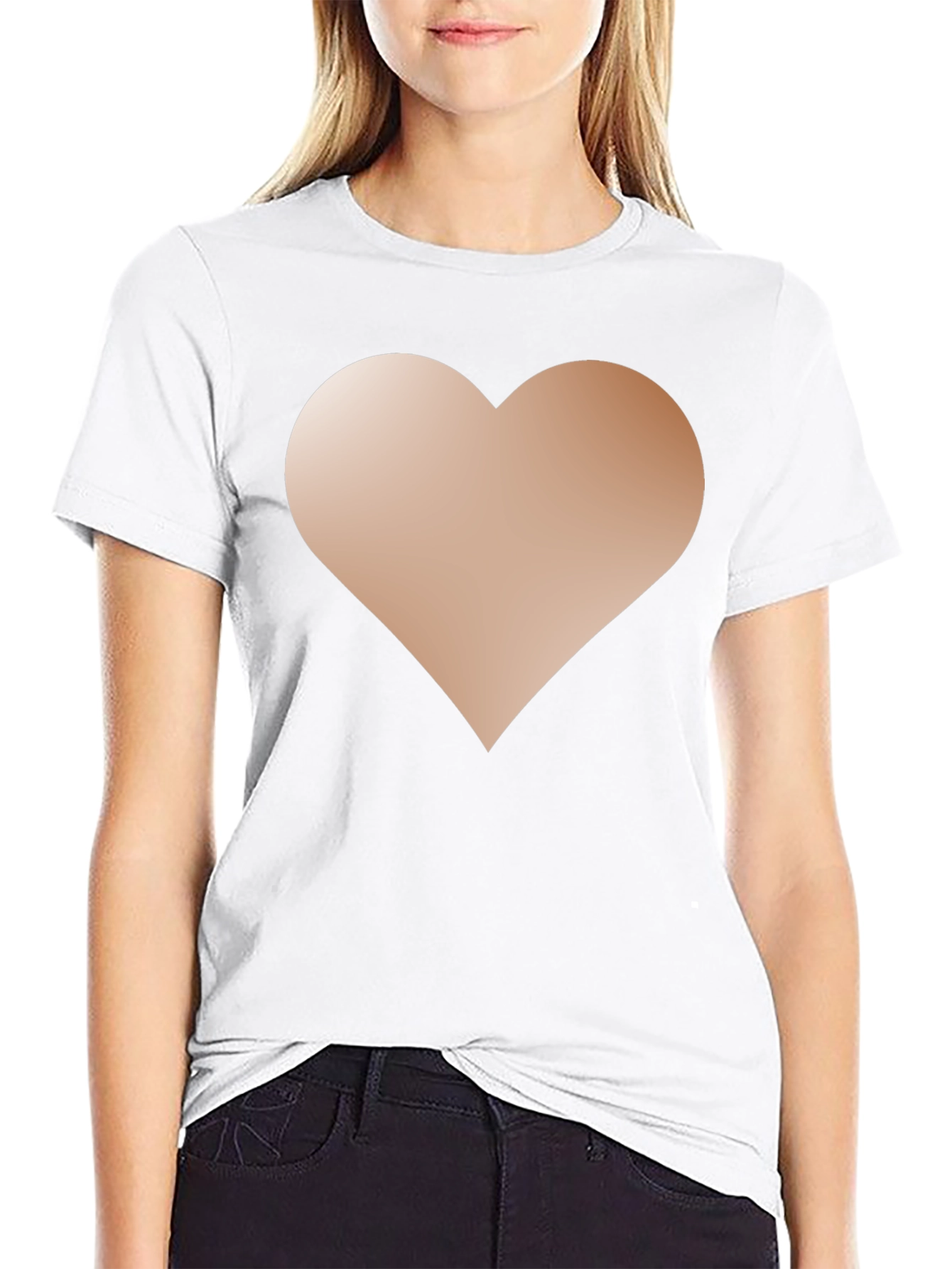 Heart Graphic Black T-Shirt - Casual Style