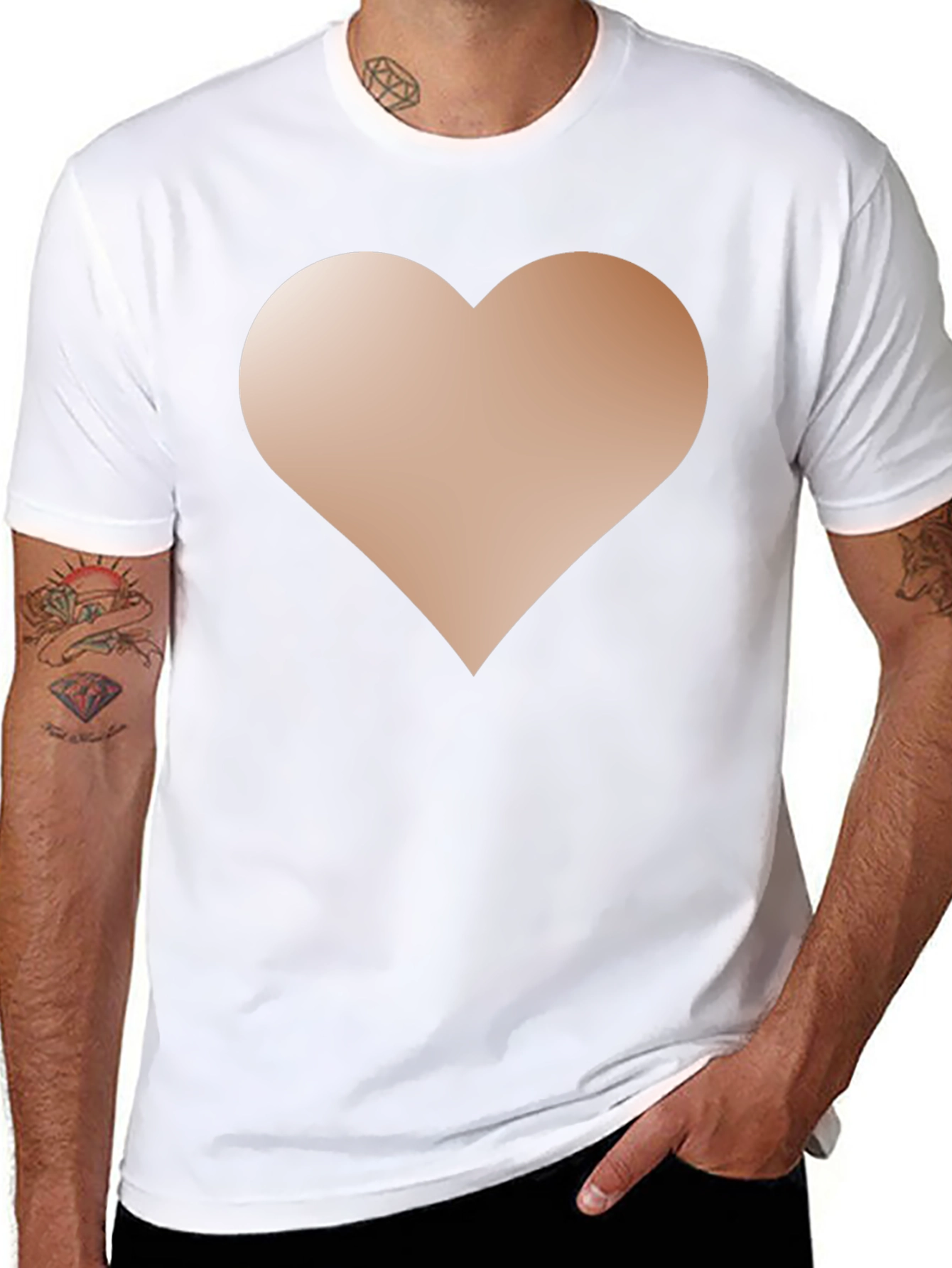 Heart Graphic Black T-Shirt - Casual Style