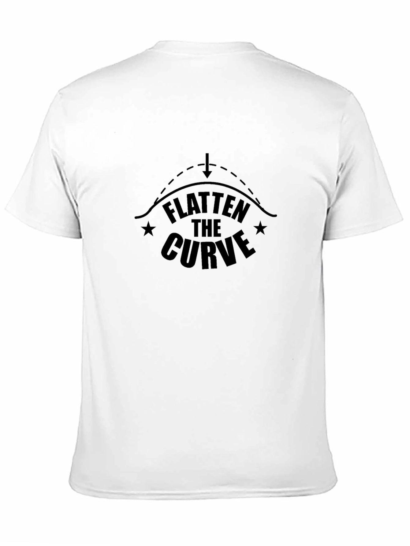 Flatten The Curve Graphic Tee - Unisex Black T-Shirt