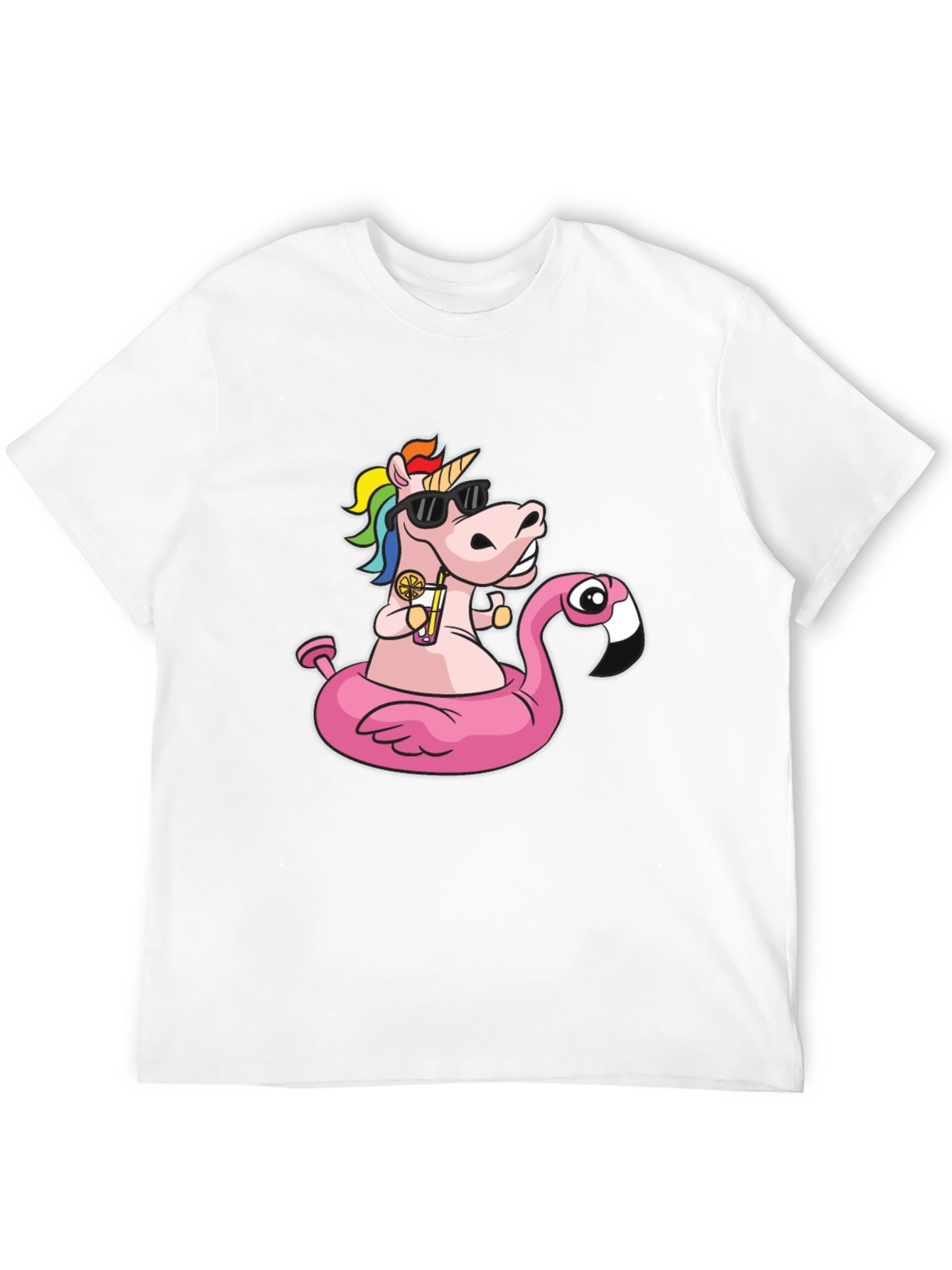 Unicorn Flamingo Pool Party T-Shirt