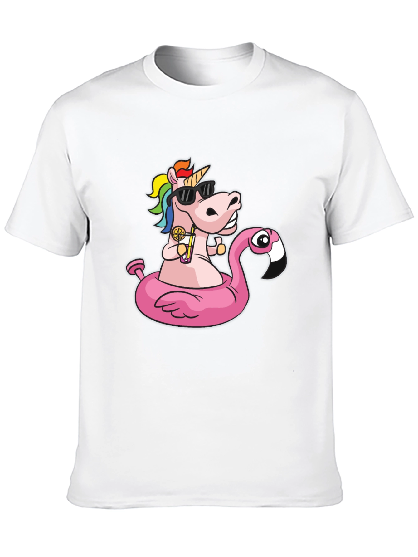 Unicorn Flamingo Pool Party T-Shirt