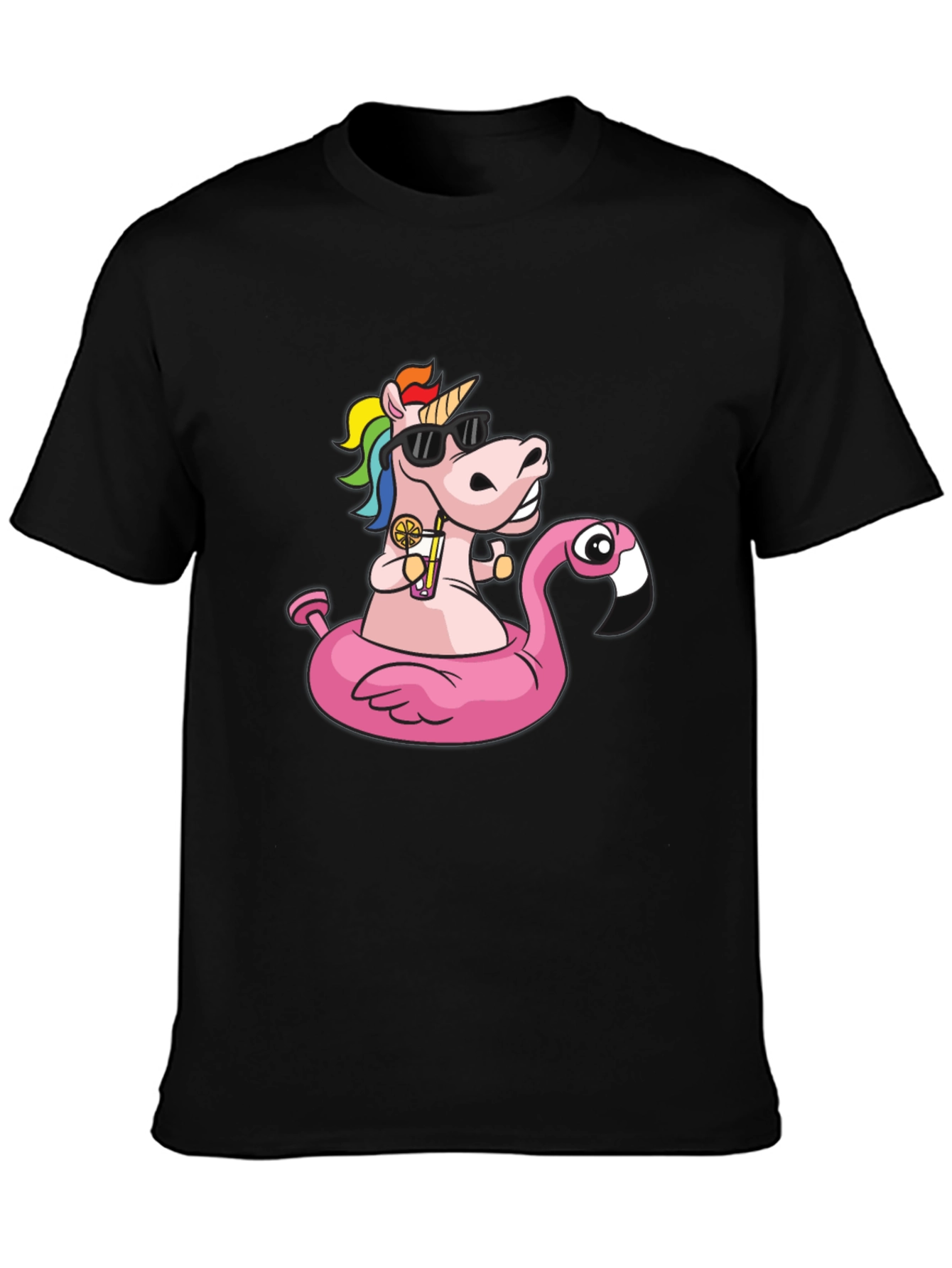 Unicorn Flamingo Pool Party T-Shirt