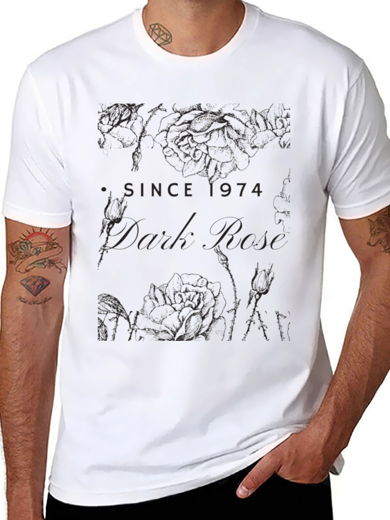 Dark Rose Since 1974 Graphic T-Shirt
