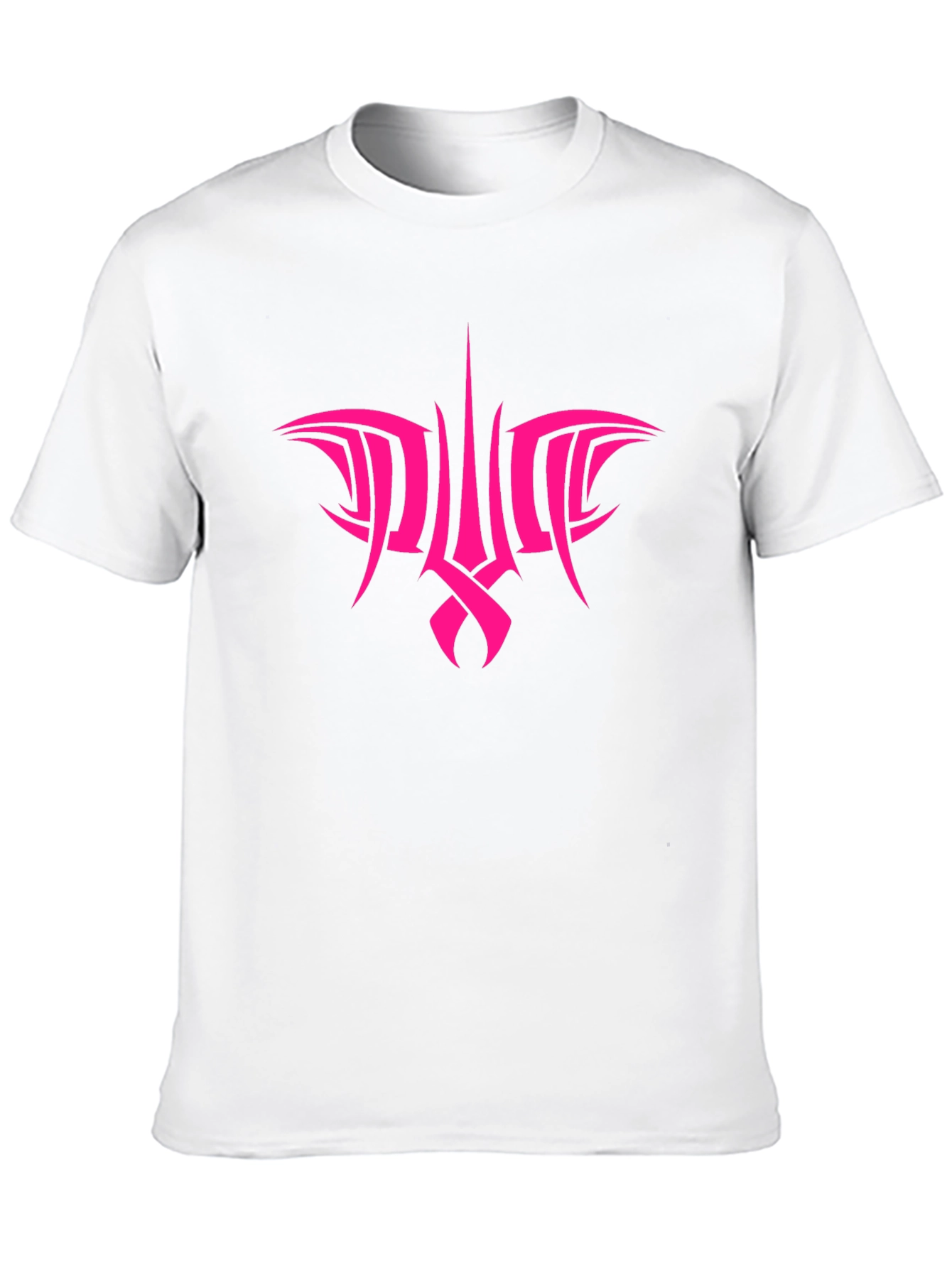 Pink Tribal Graphic Black T-Shirt