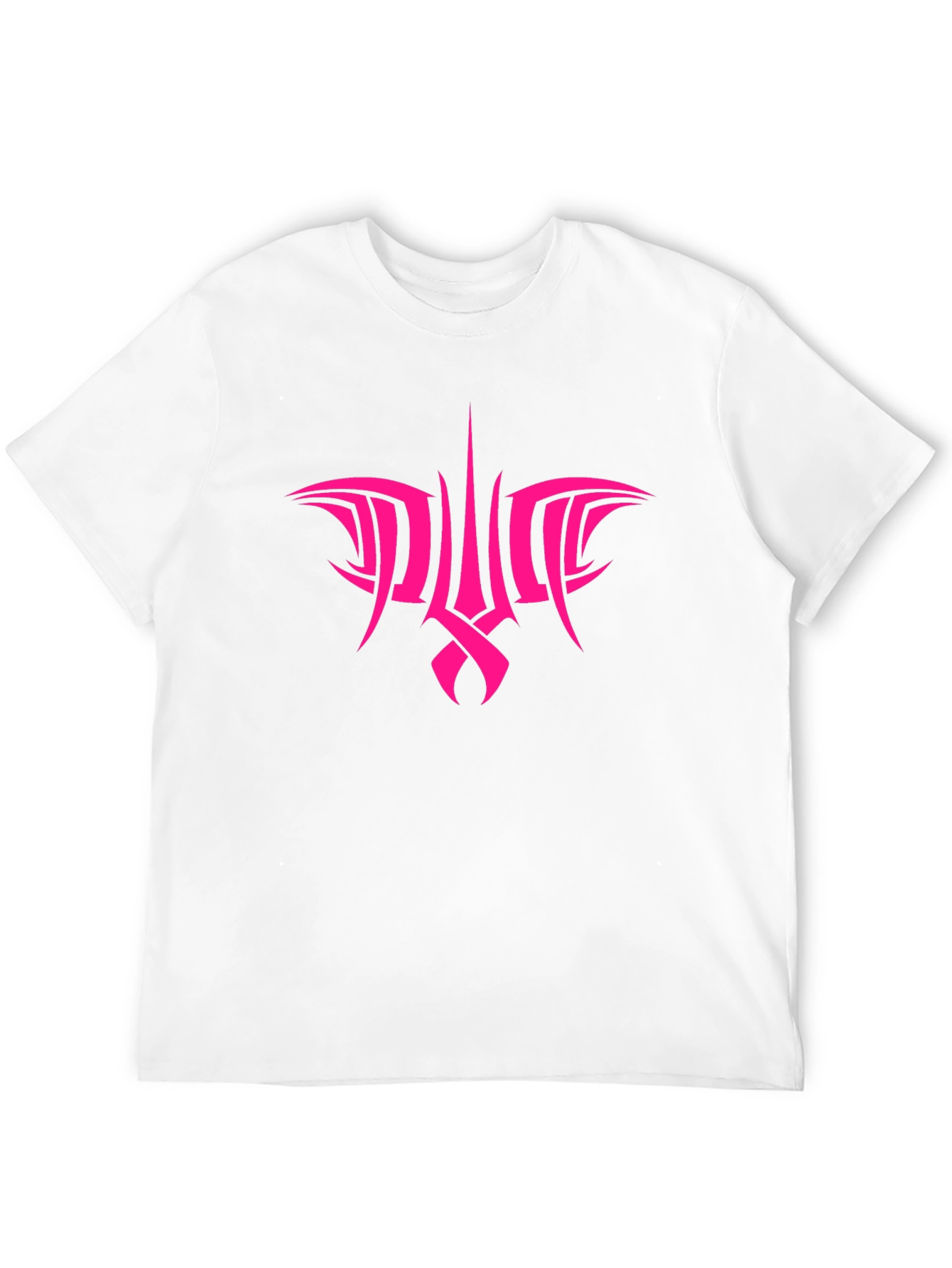 Pink Tribal Graphic Black T-Shirt