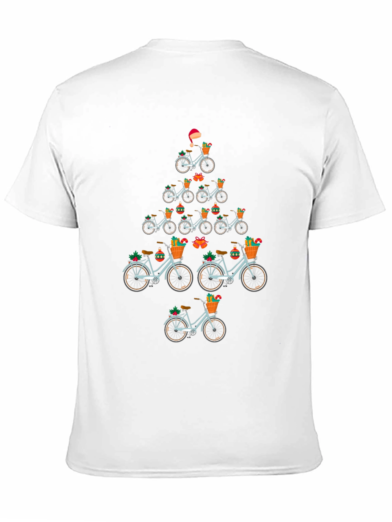 Festive Bicycle Christmas Tree T-Shirt