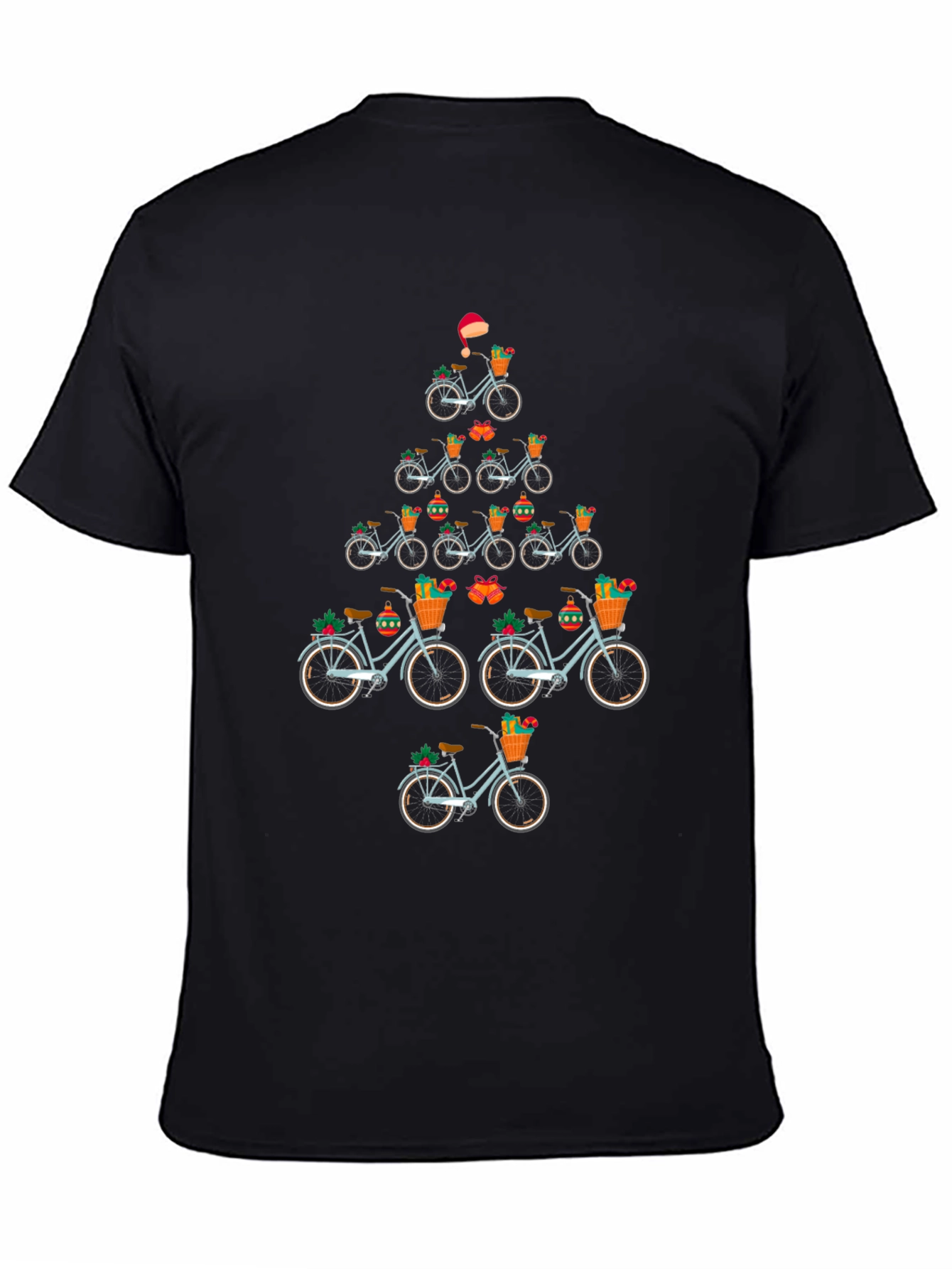 Festive Bicycle Christmas Tree T-Shirt