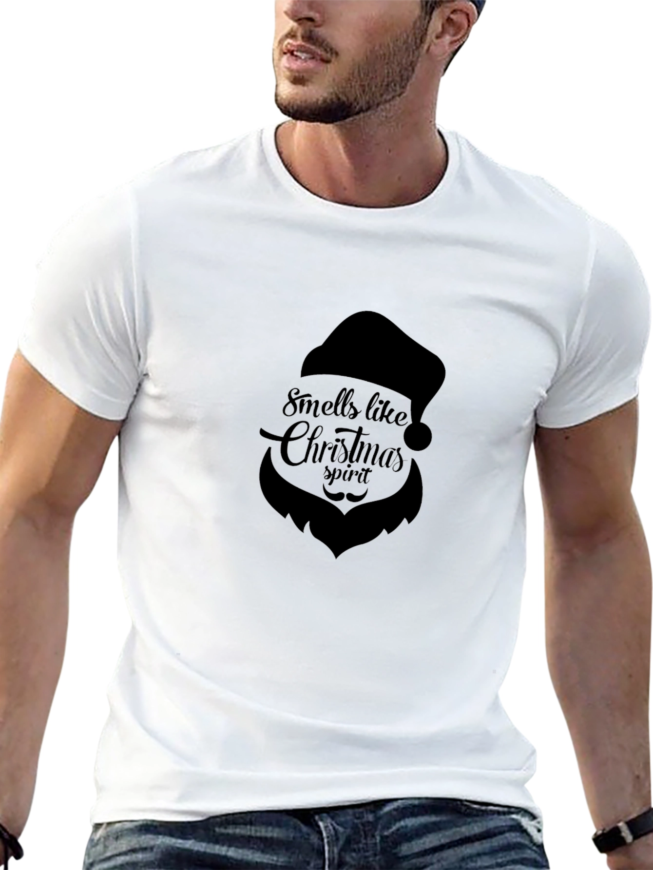 Smells Like Christmas Spirit Black T-Shirt