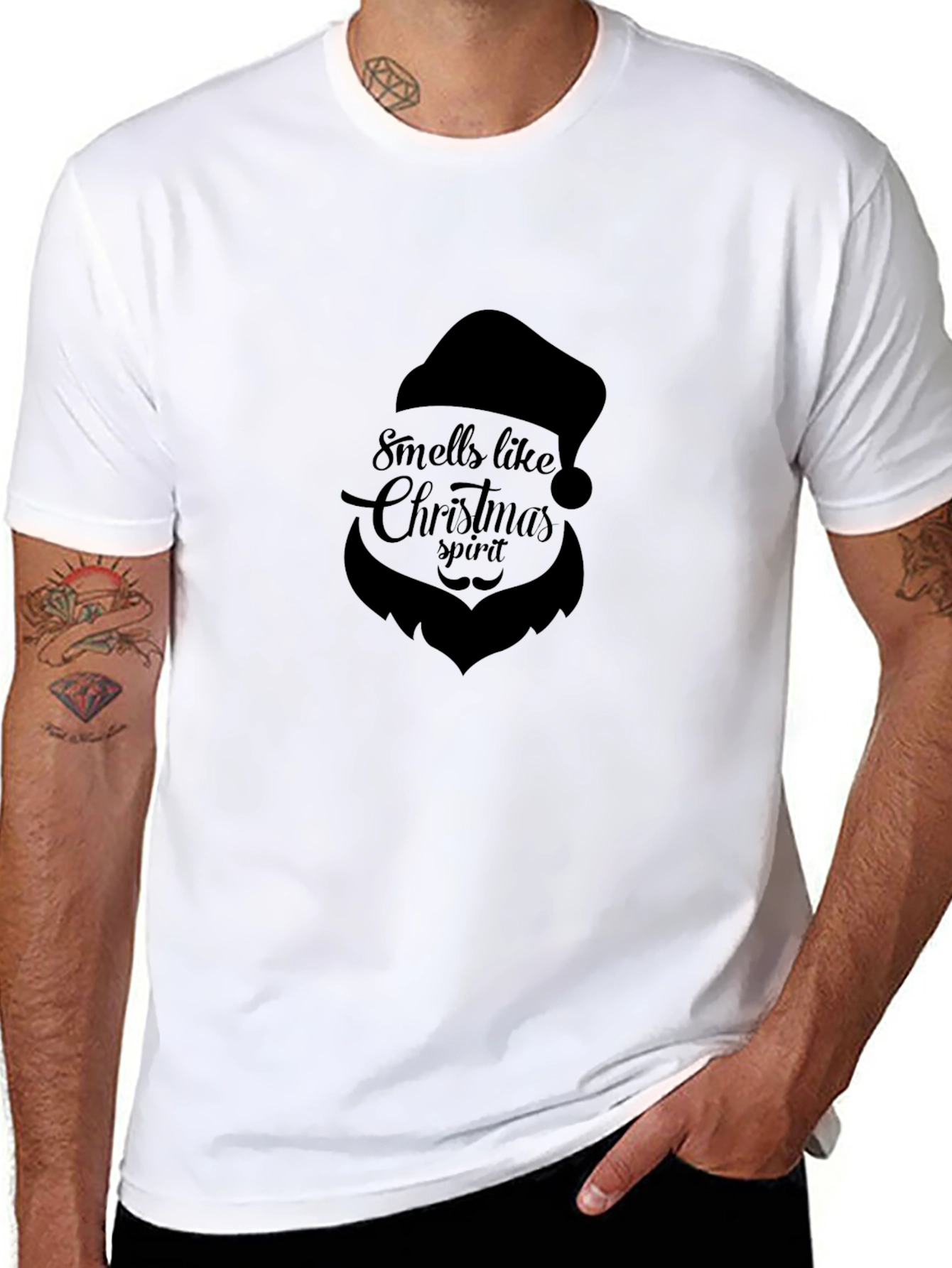 Smells Like Christmas Spirit Black T-Shirt