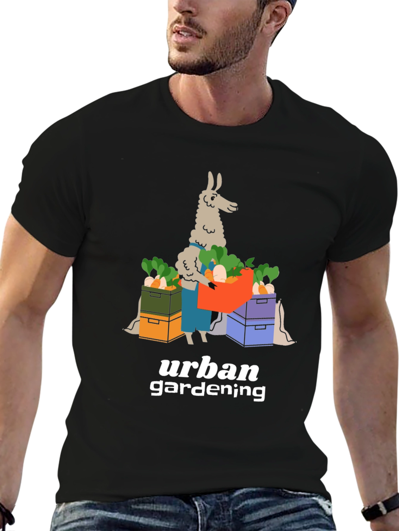 Urban Gardening Llama T-Shirt