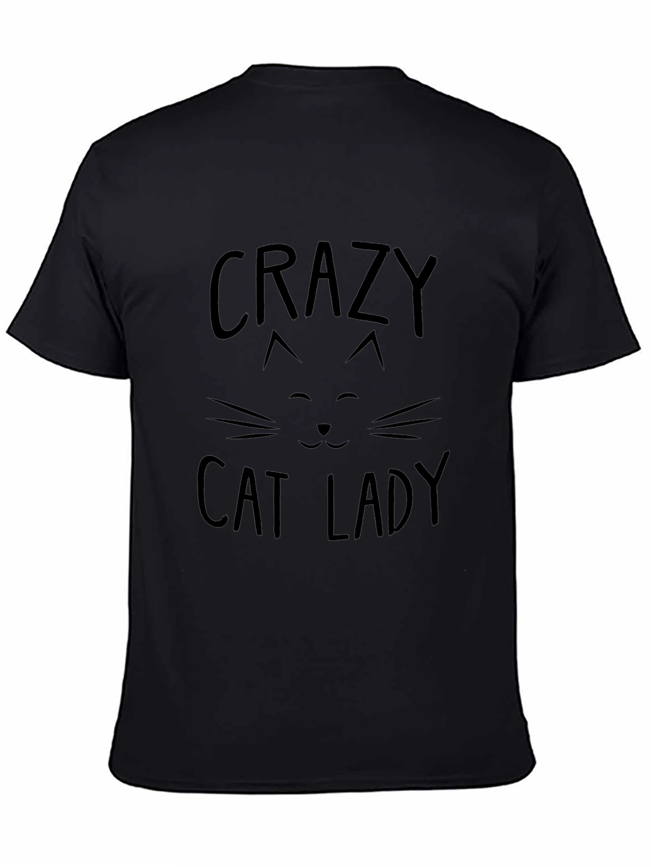 Crazy Cat Lady Black Graphic T-Shirt