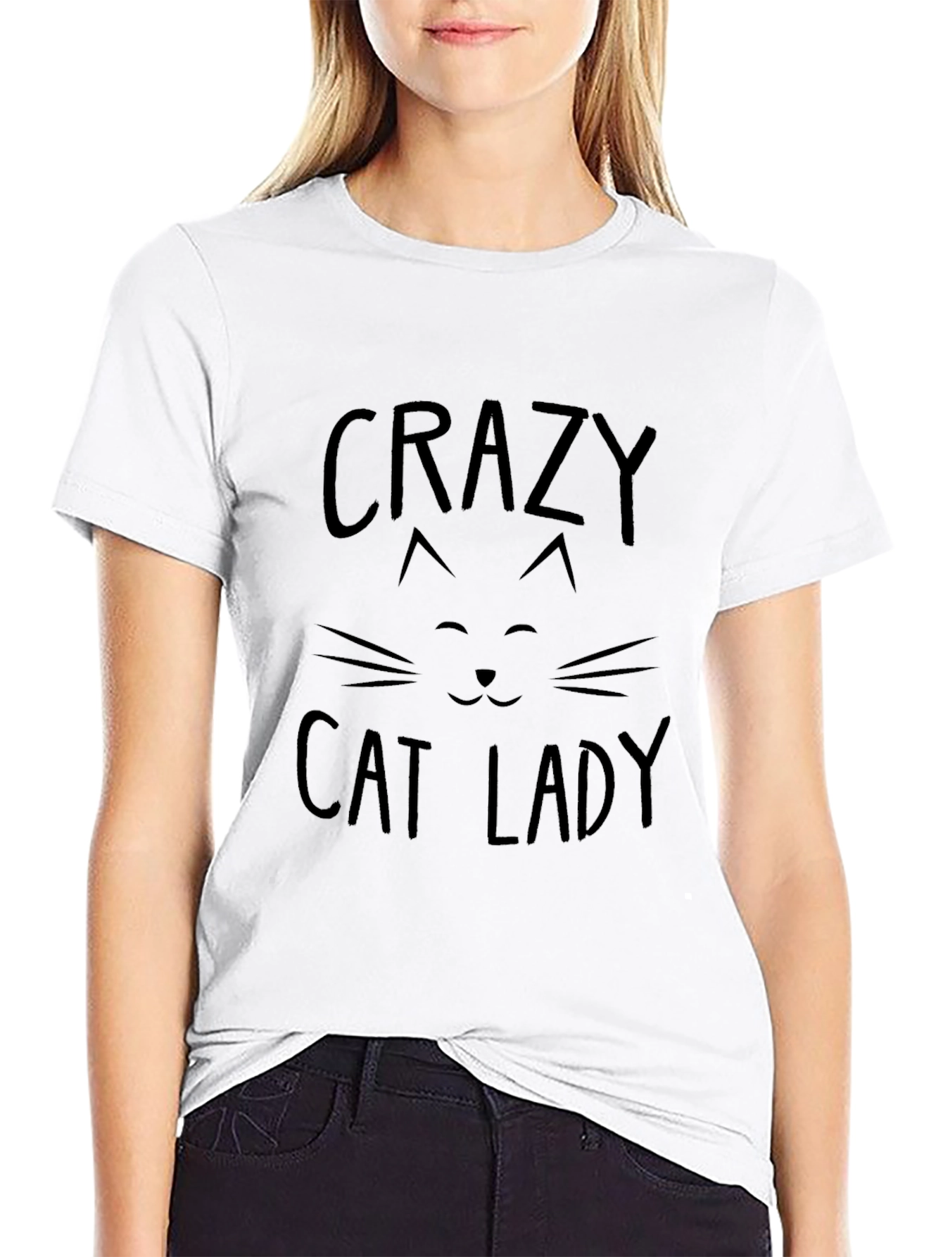 Crazy Cat Lady Black Graphic T-Shirt
