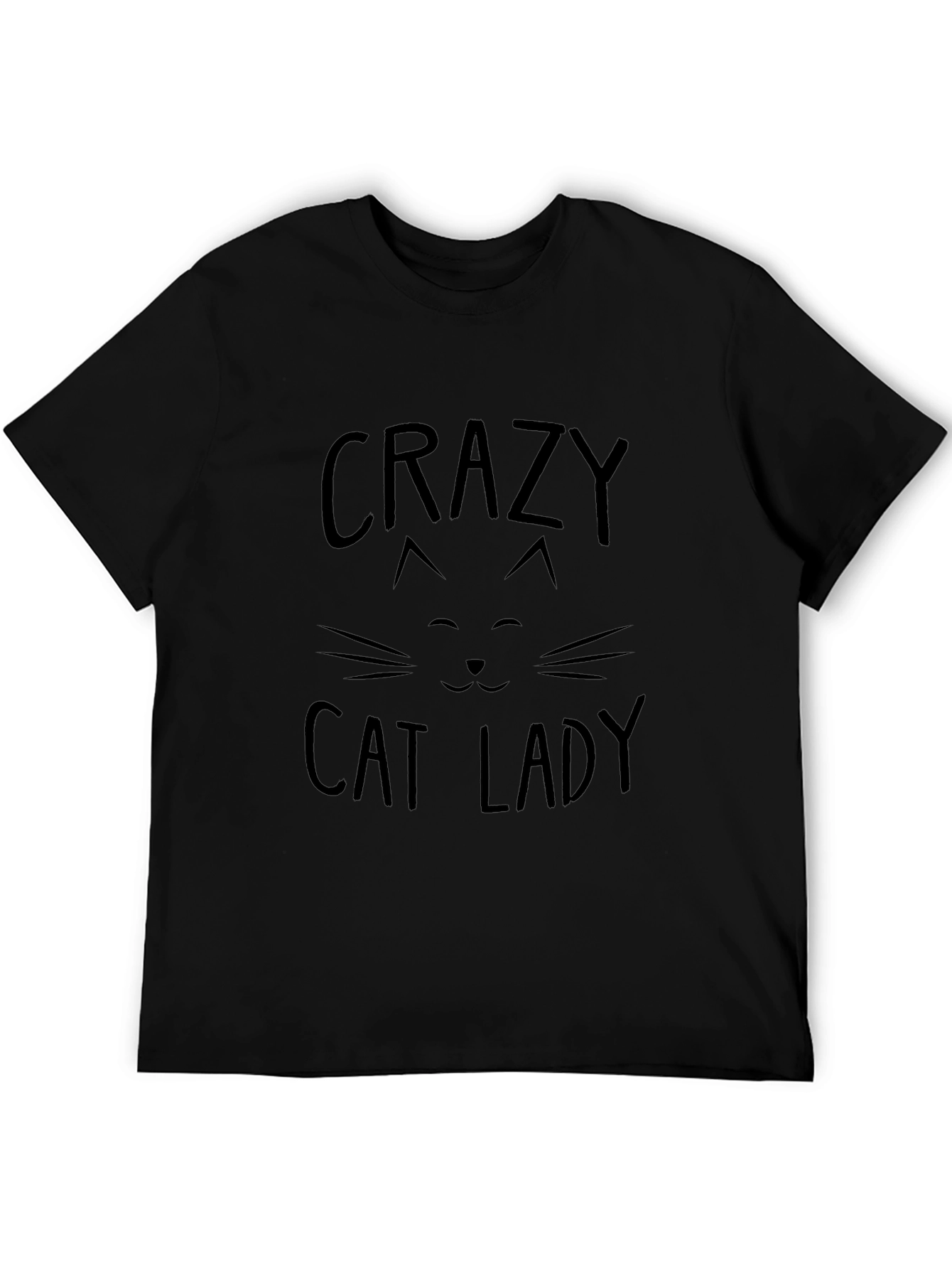 Crazy Cat Lady Black Graphic T-Shirt