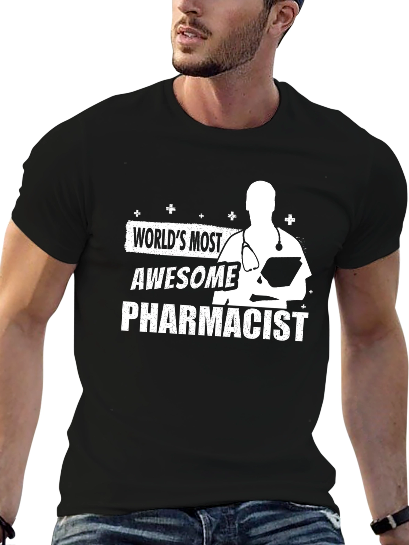 Awesome Pharmacist T-Shirt - Black Cotton Blend Tee