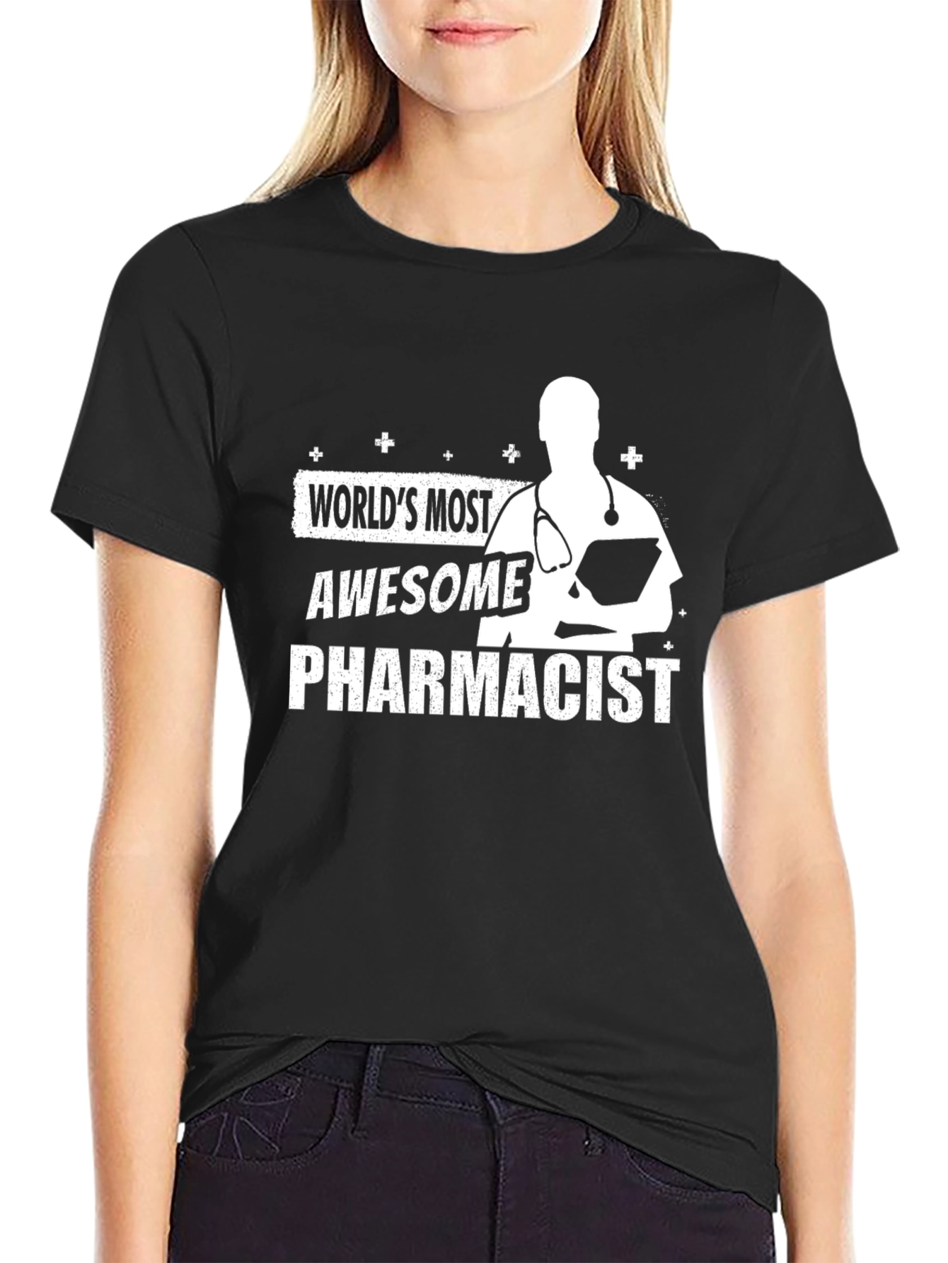Awesome Pharmacist T-Shirt - Black Cotton Blend Tee