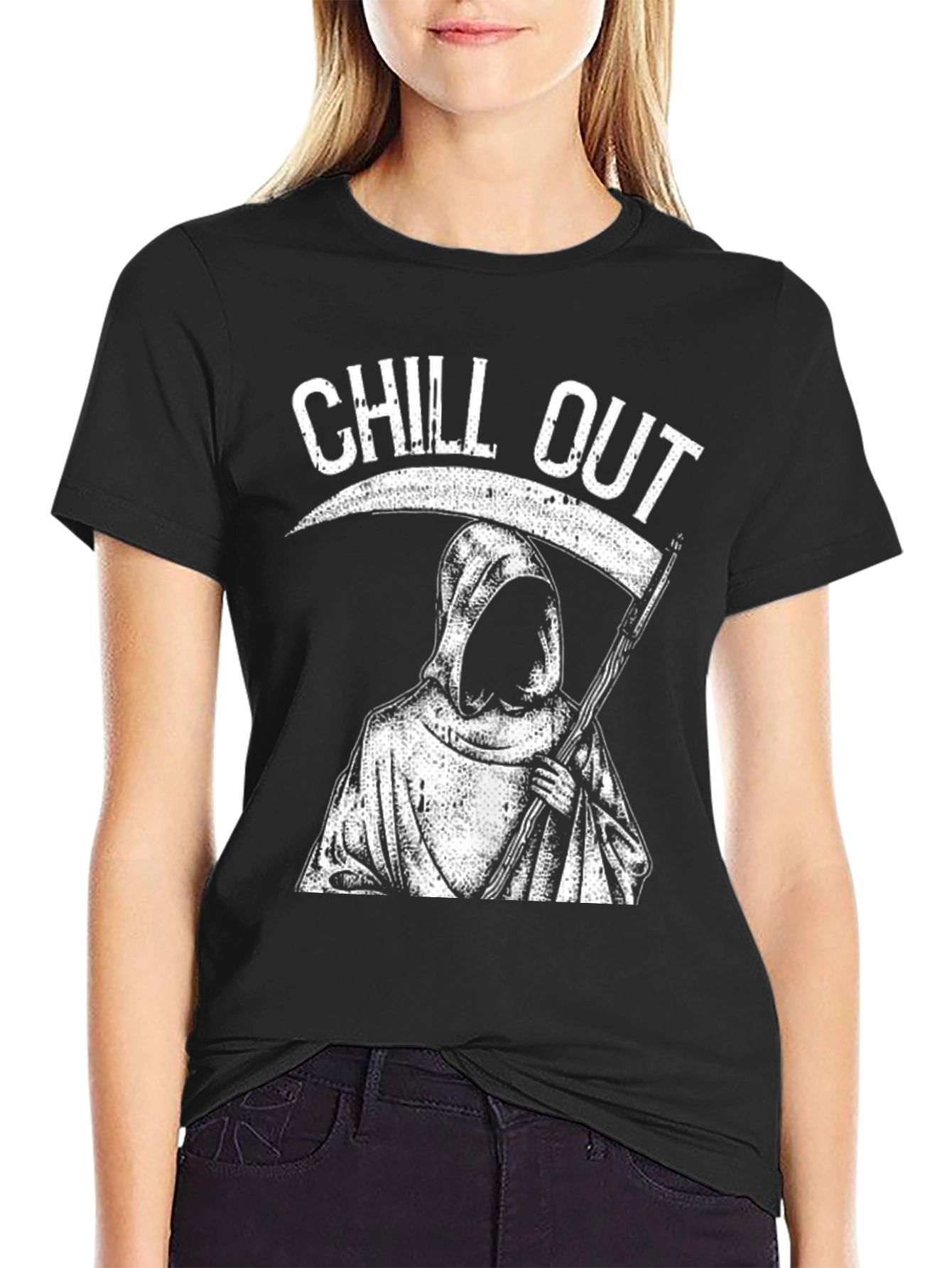 Chill Out Grim Reaper T-Shirt - Black