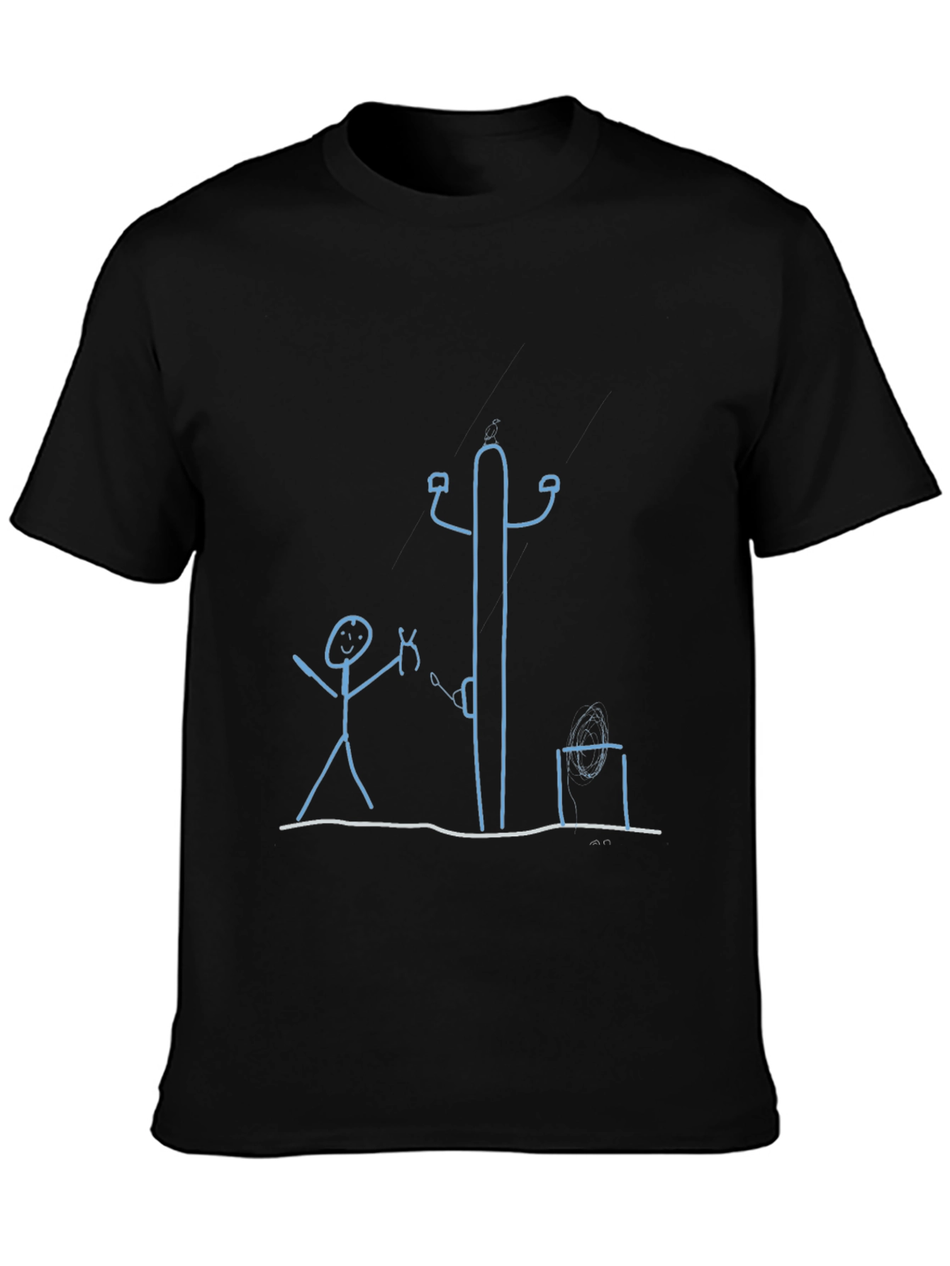 Stick Figure T-Shirt: Electrician Humor Tee