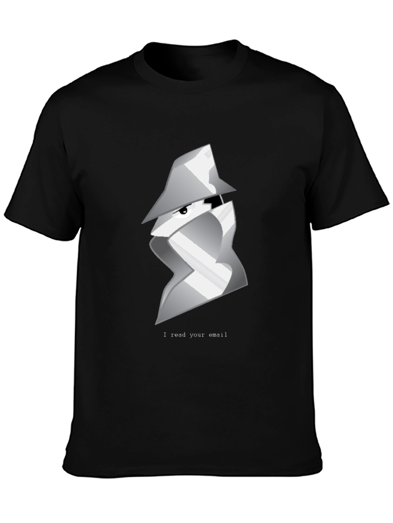 Spy Email Reader Graphic T-Shirt - Black