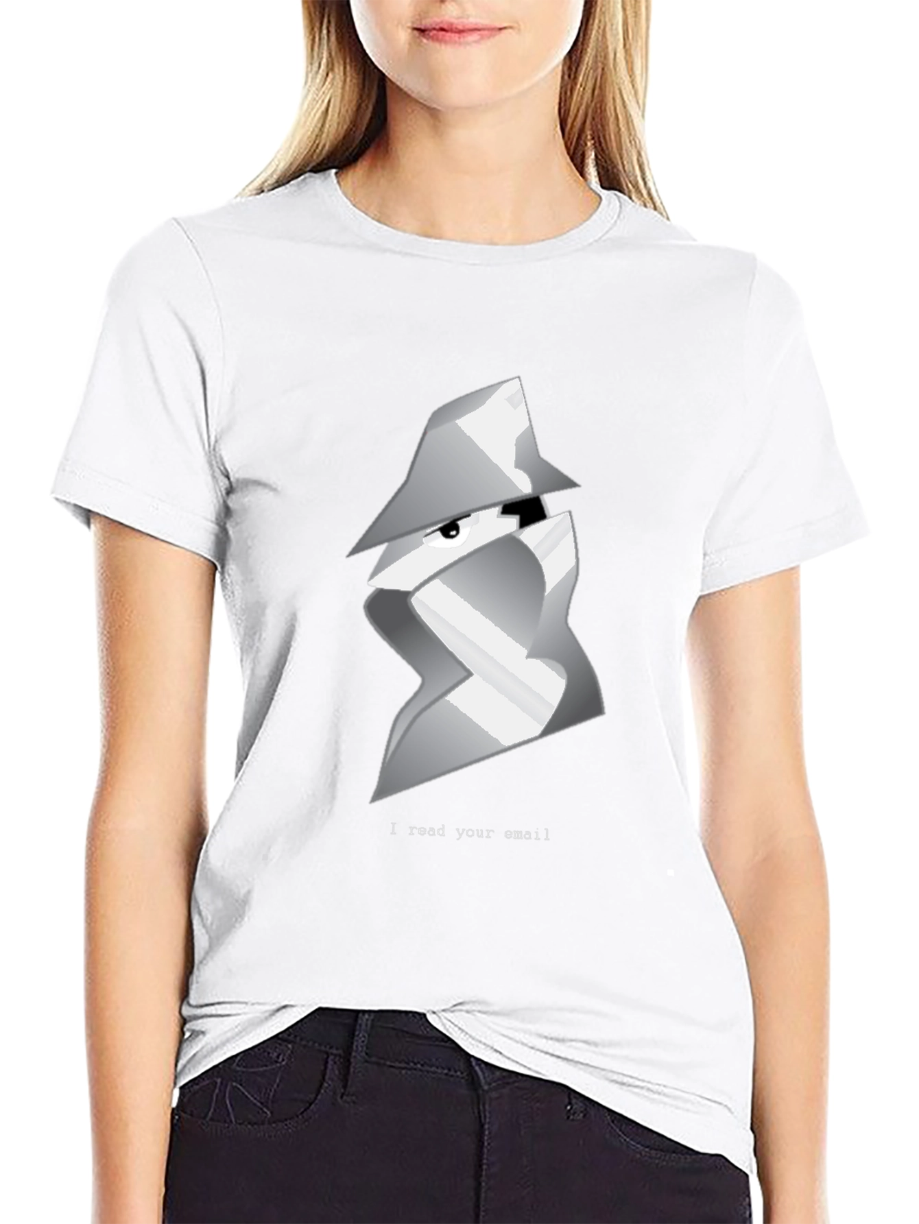 Spy Email Reader Graphic T-Shirt - Black