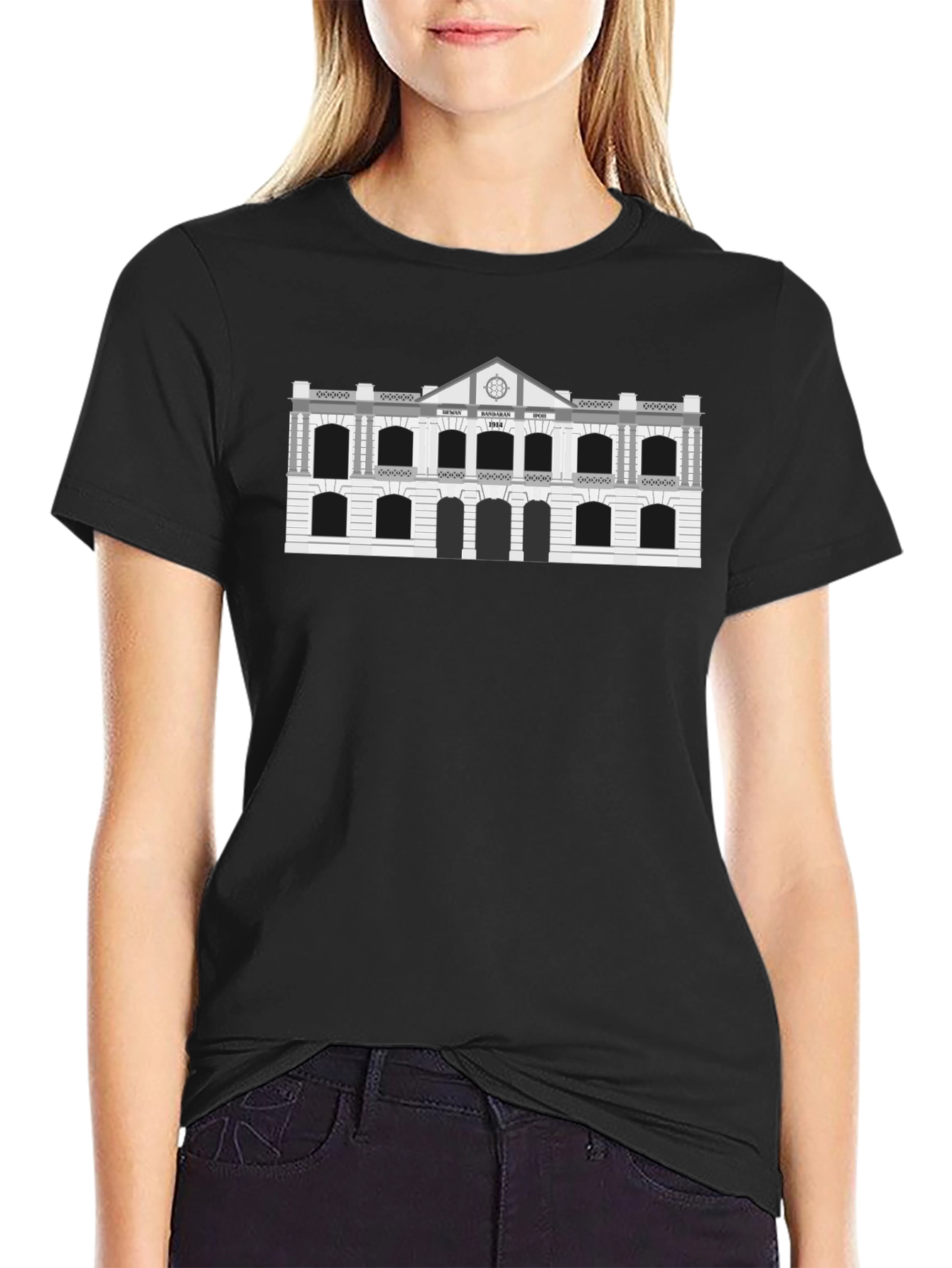 Architectural Design T-Shirt - Classic Black