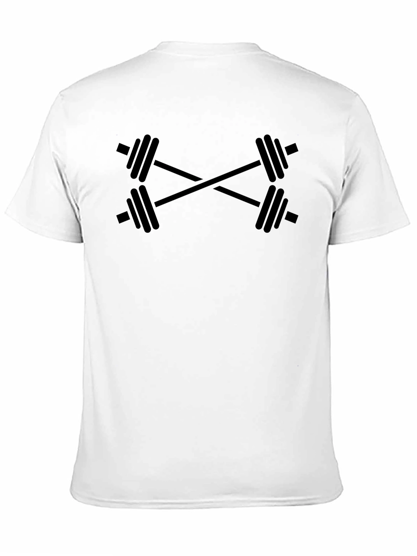 Workout T-Shirt - Crossed Barbell Design