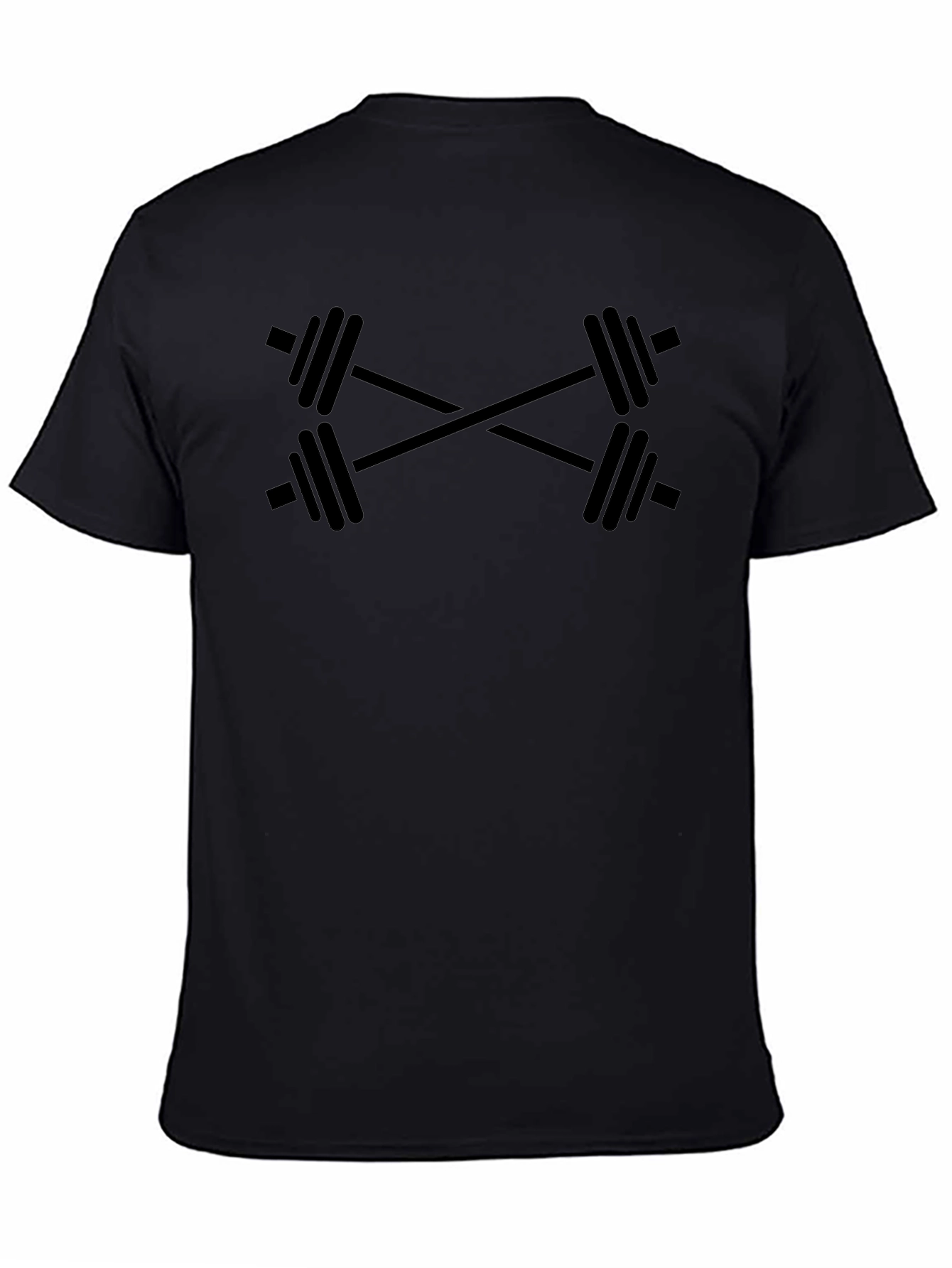 Workout T-Shirt - Crossed Barbell Design