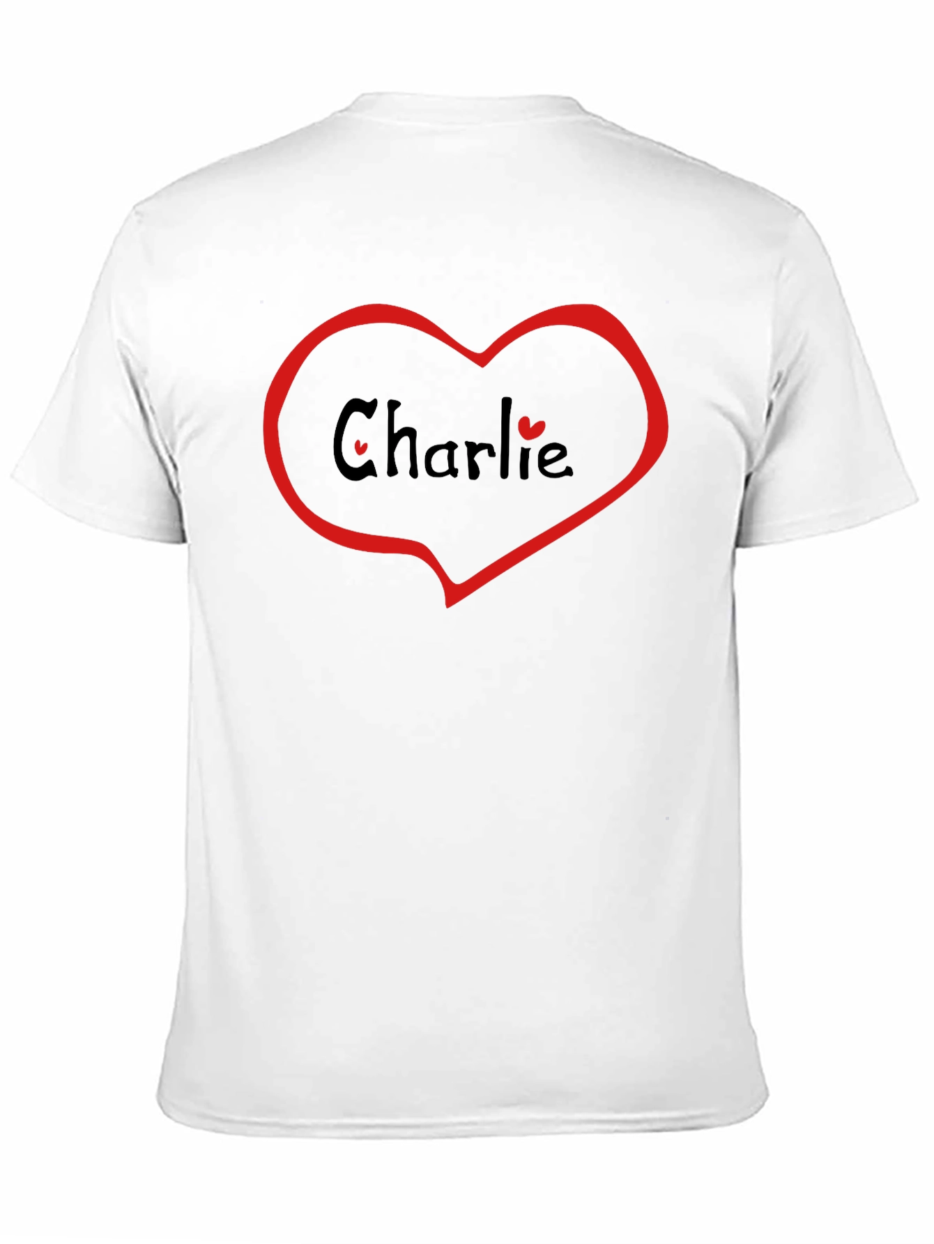 Charlie Heart Graphic Black T-Shirt
