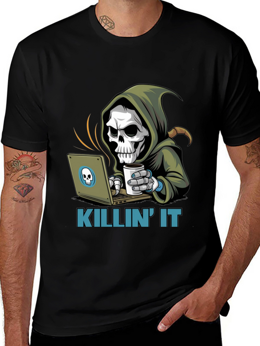 Killin It Grim Reaper Programmer T-Shirt