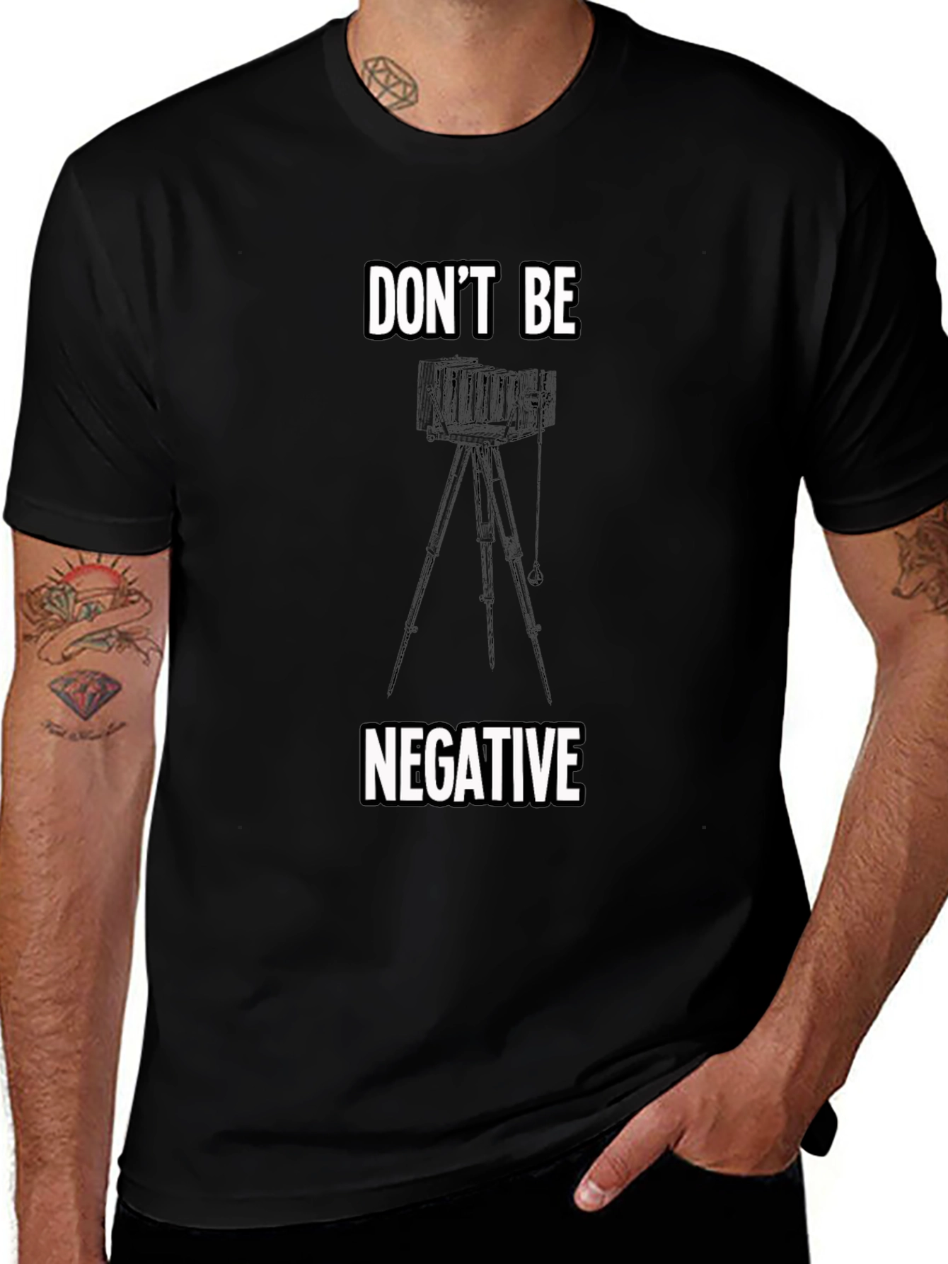 Dont Be Negative Camera T-Shirt