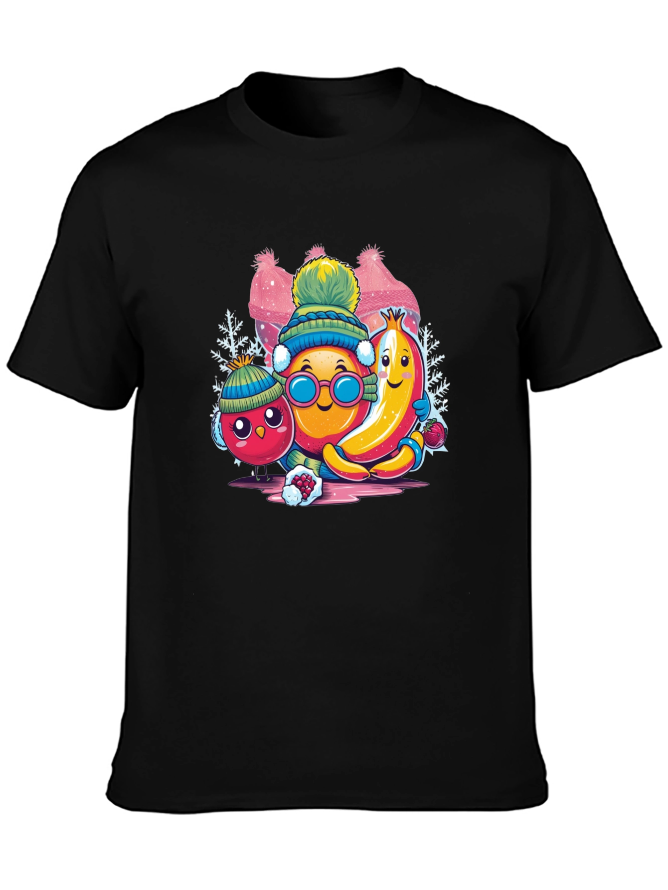 Whimsical Winter Fruit Crew Graphic Tee