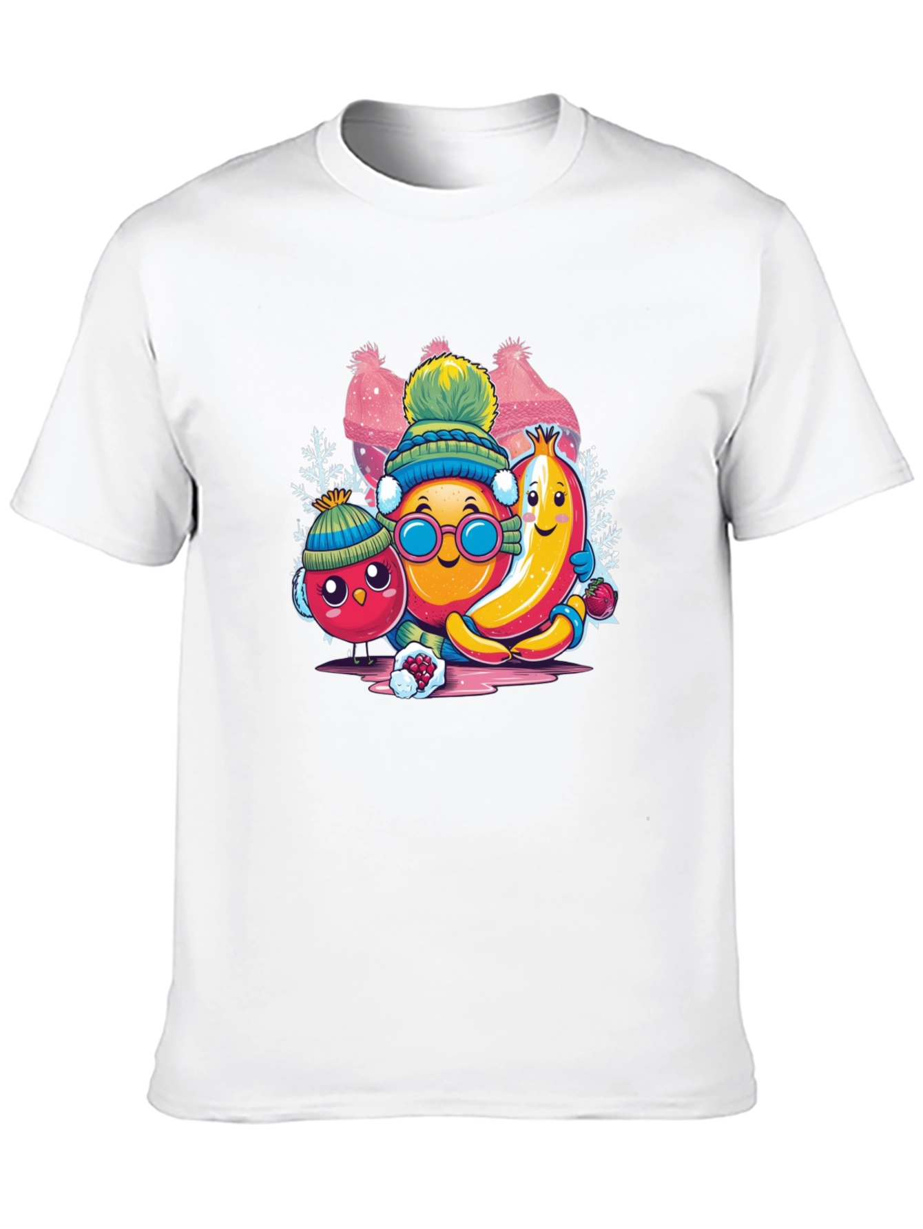 Whimsical Winter Fruit Crew Graphic Tee