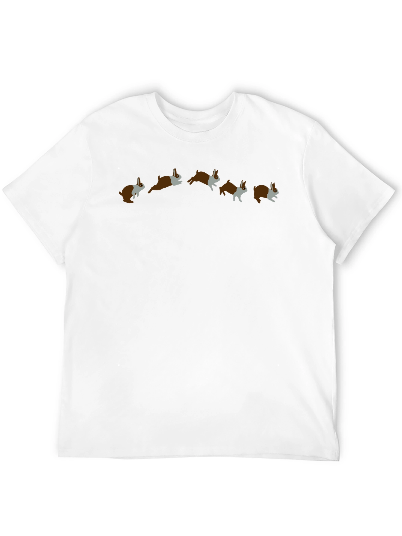Rabbit Hop T-Shirt - Black Casual Graphic Tee