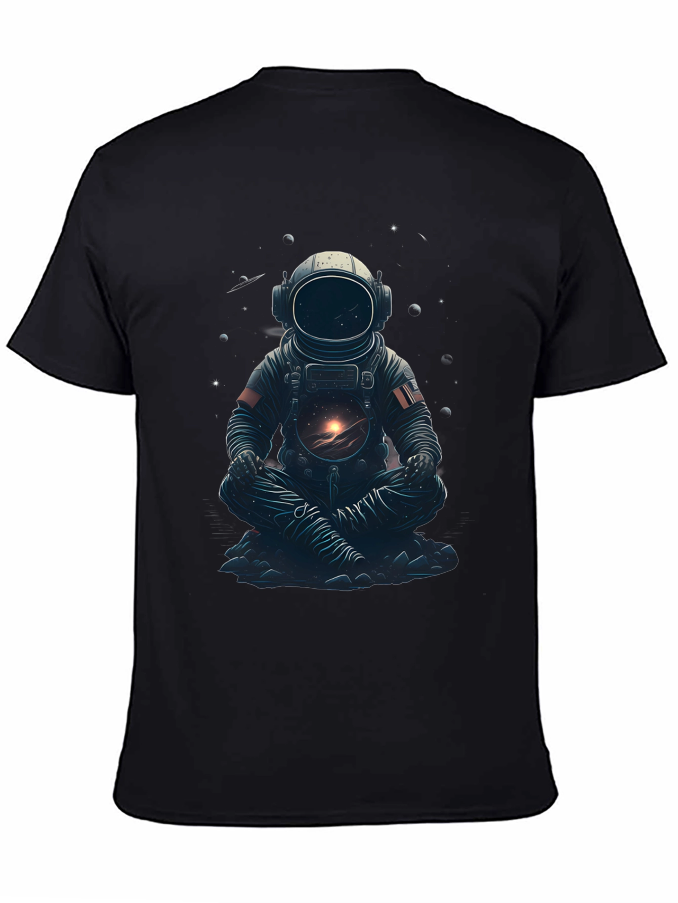 Astronaut in Lotus T-Shirt - Space Meditation Tee