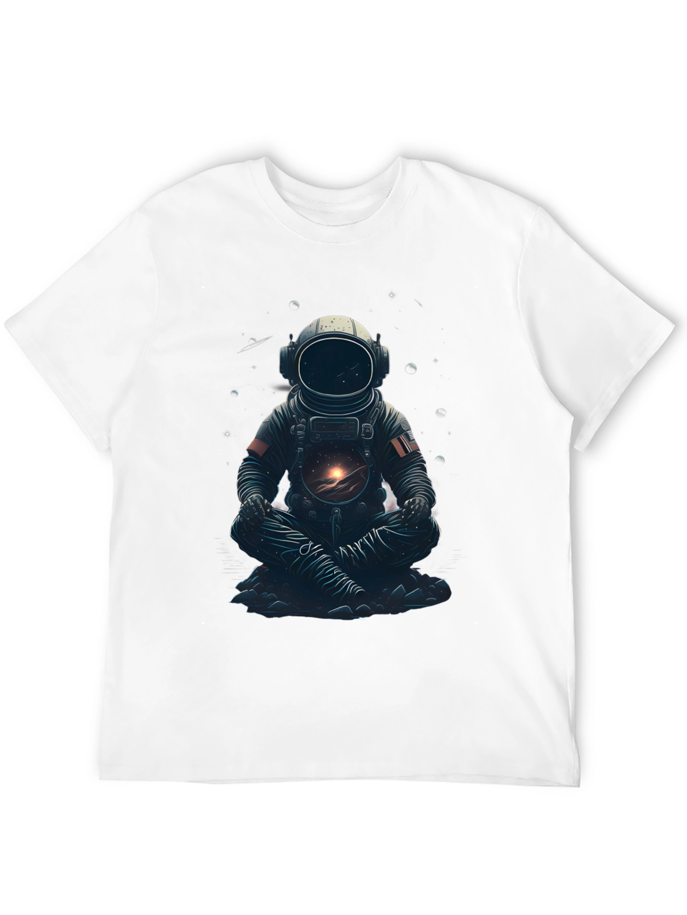 Astronaut in Lotus T-Shirt - Space Meditation Tee