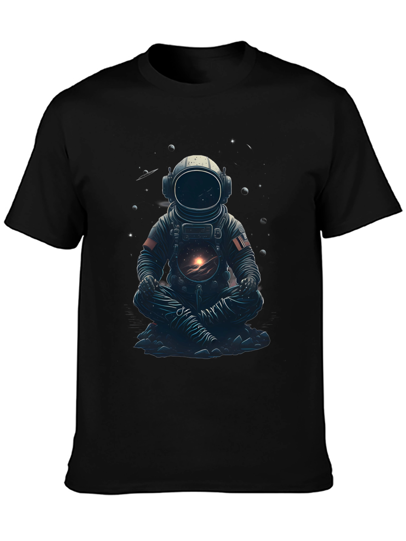 Astronaut in Lotus T-Shirt - Space Meditation Tee