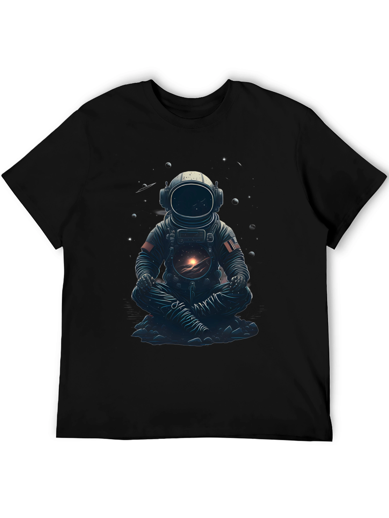 Astronaut in Lotus T-Shirt - Space Meditation Tee