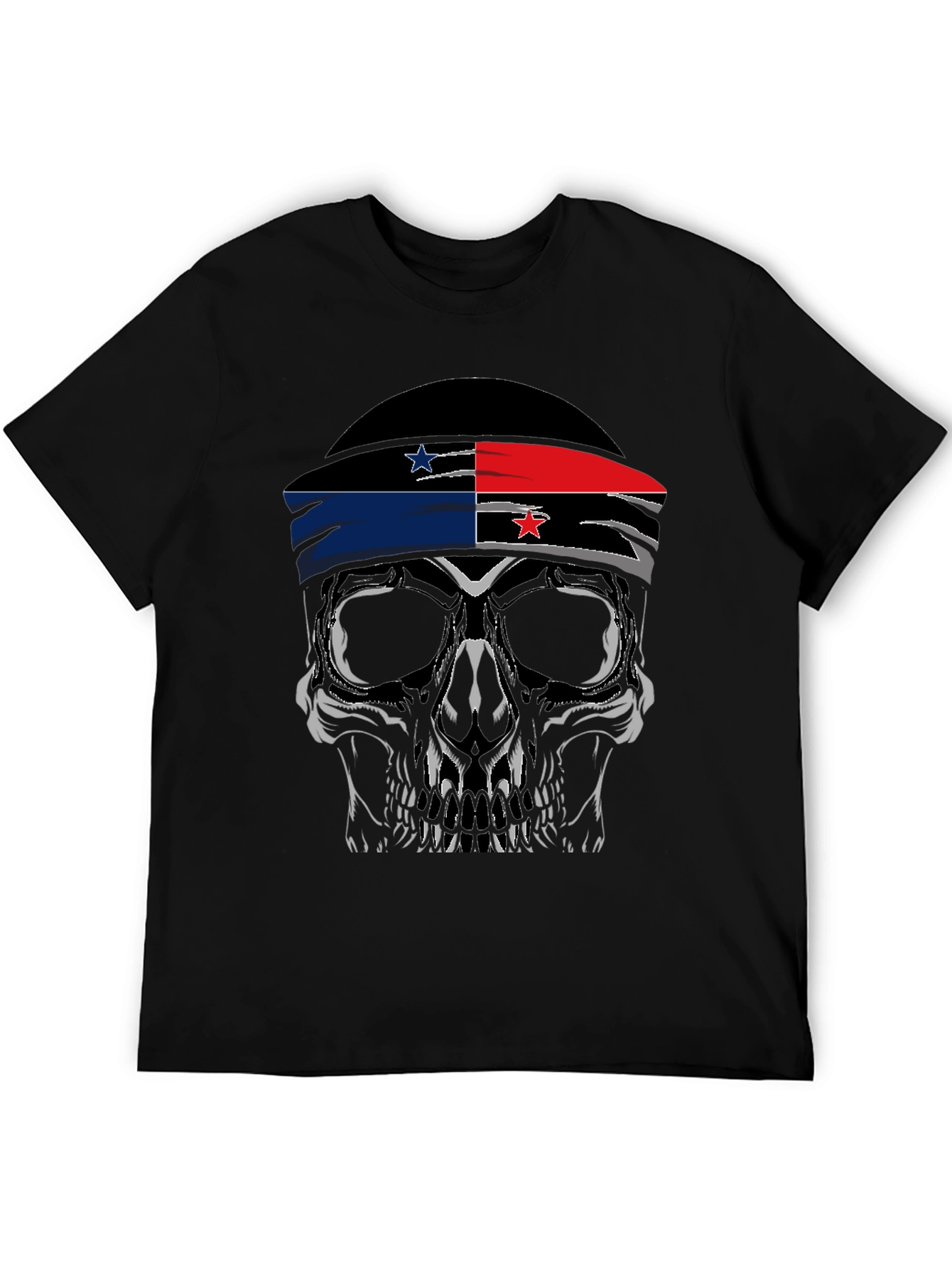 Panama Flag Skull T-Shirt - Patriotic Style