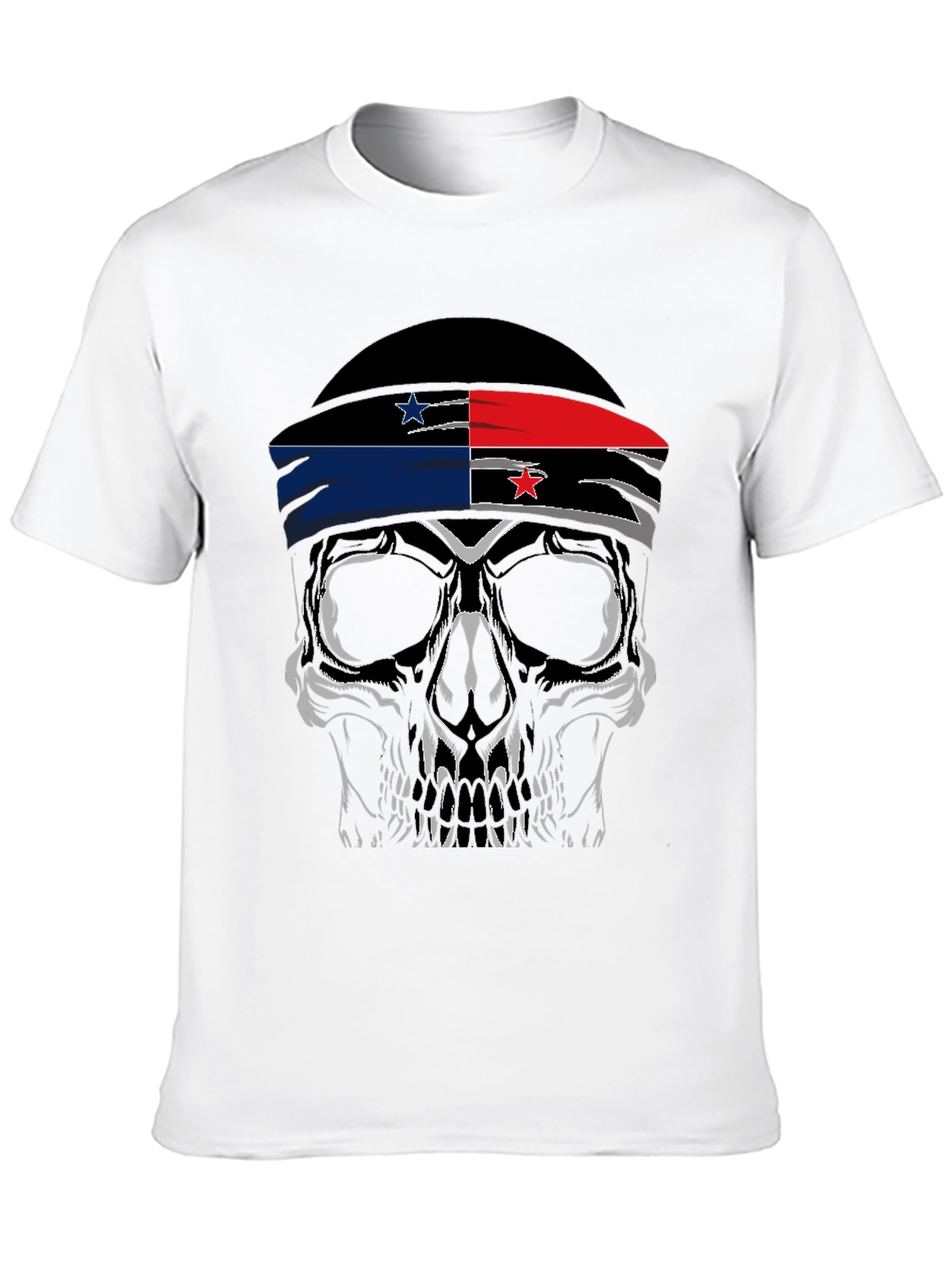 Panama Flag Skull T-Shirt - Patriotic Style