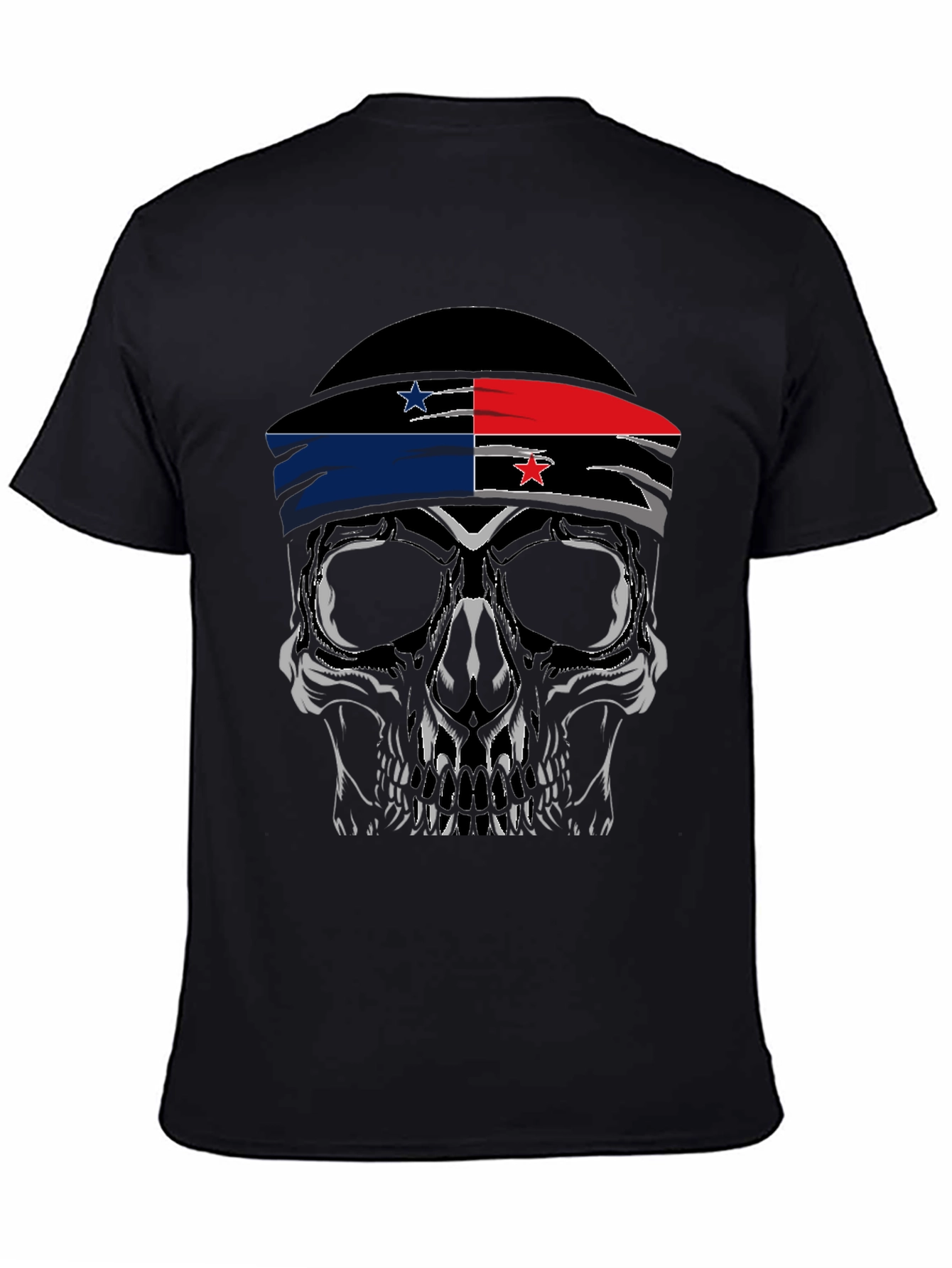 Panama Flag Skull T-Shirt - Patriotic Style