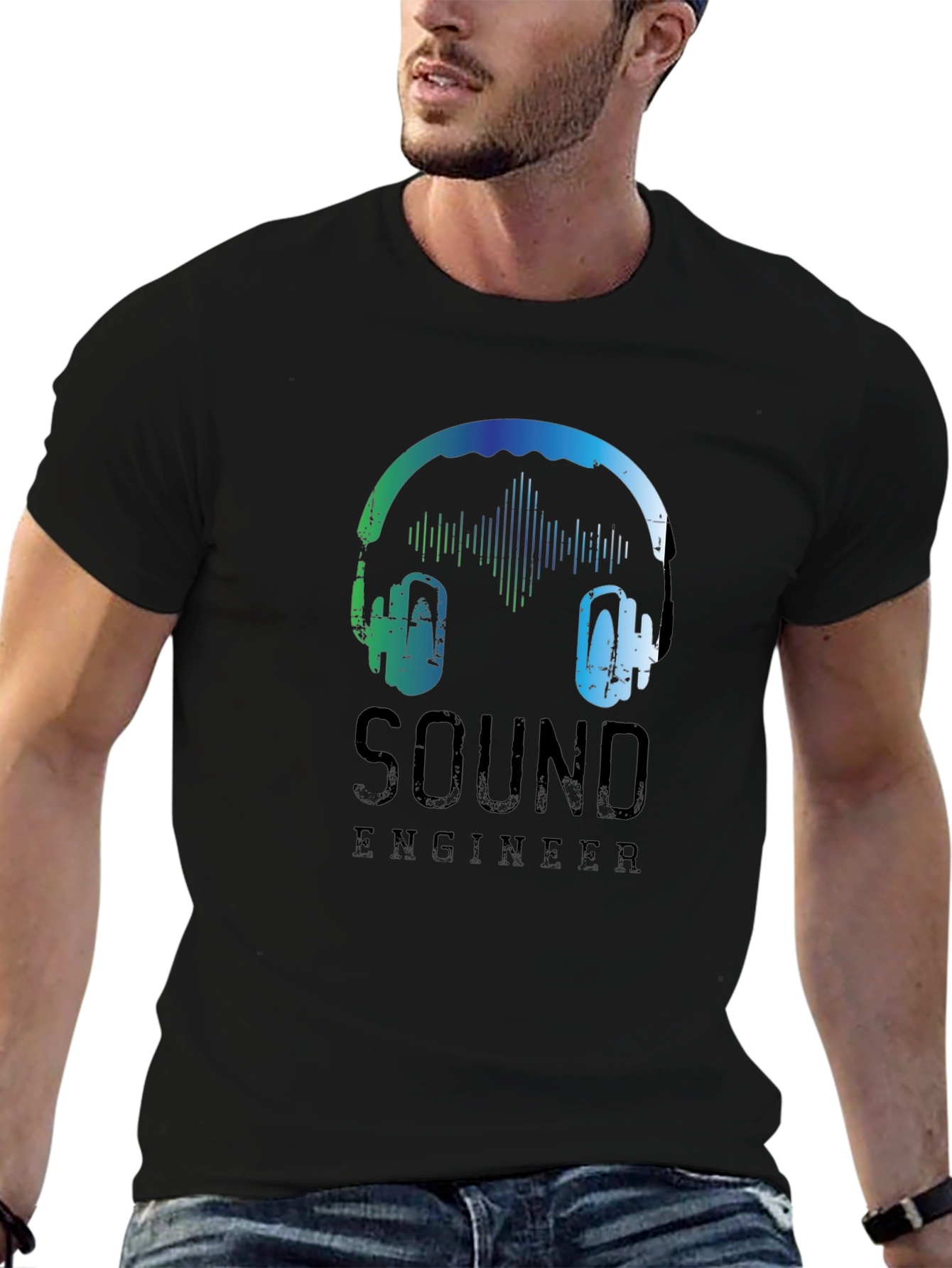 Sound Engineer T-Shirt - Headphones Graphic Tee